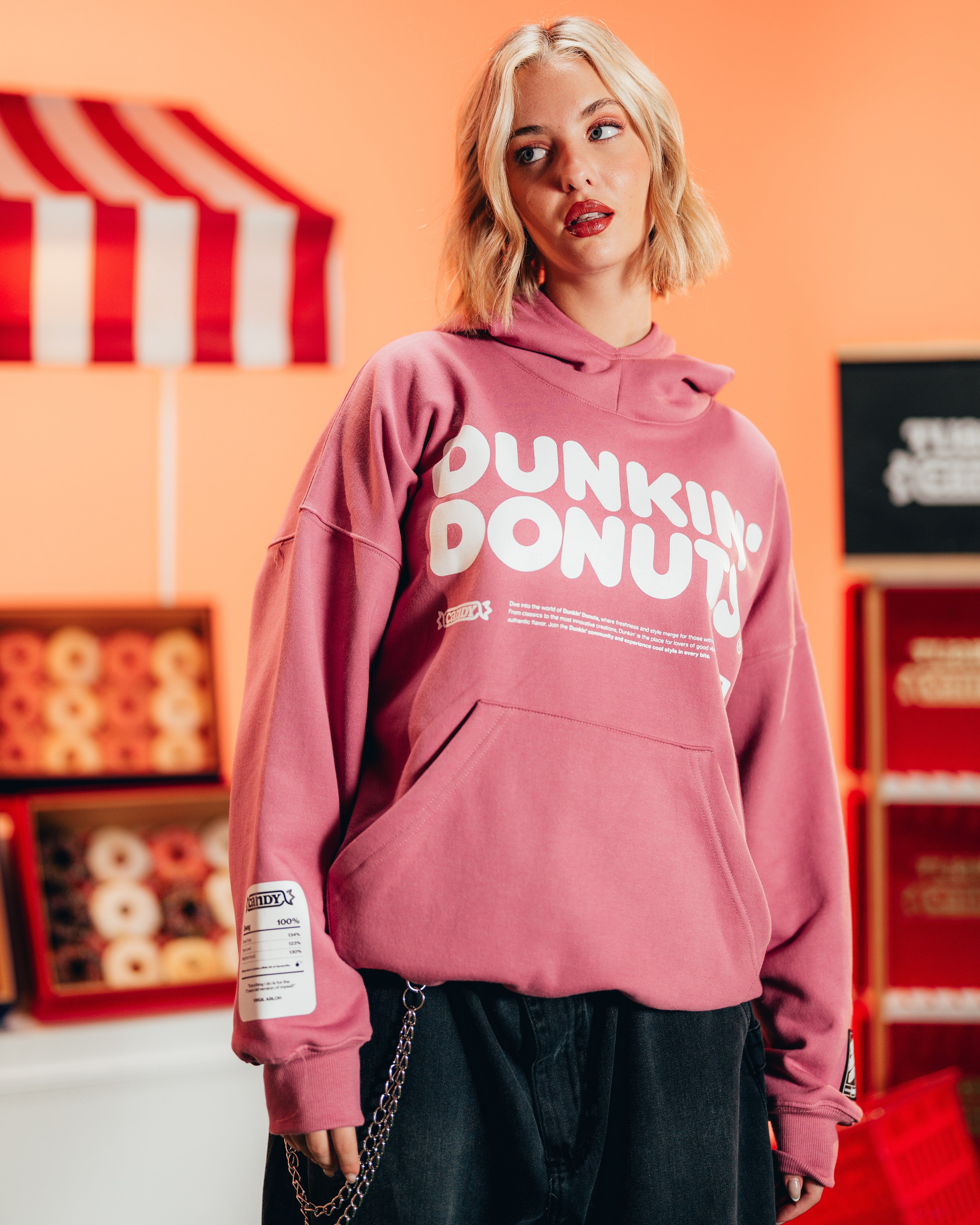 HOODIE PESADO [ DUNKIN DONUTS ] PINK