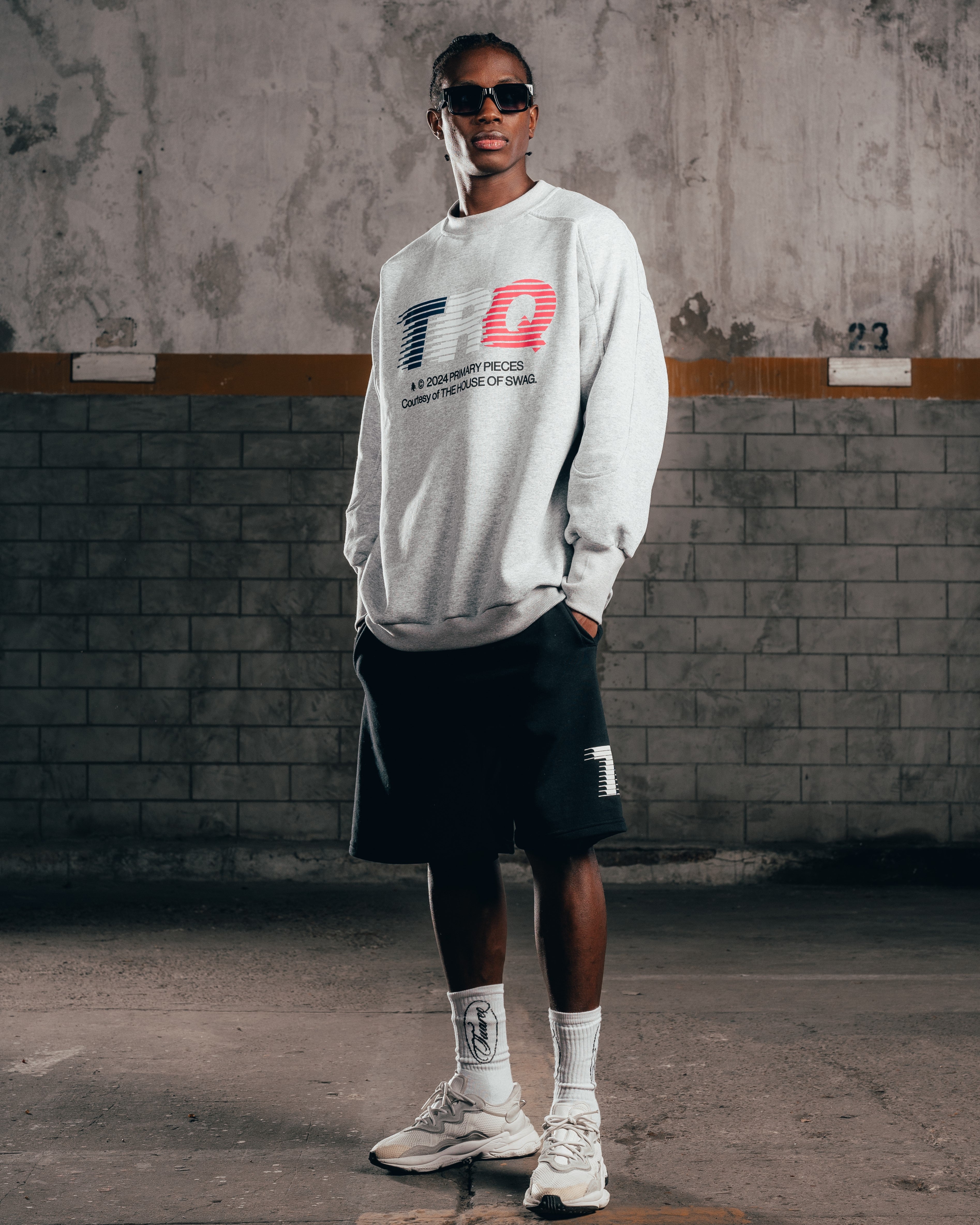 CREWNECK [ PRIMARY OLYMPICS LOGO ] GRIS MELANGE