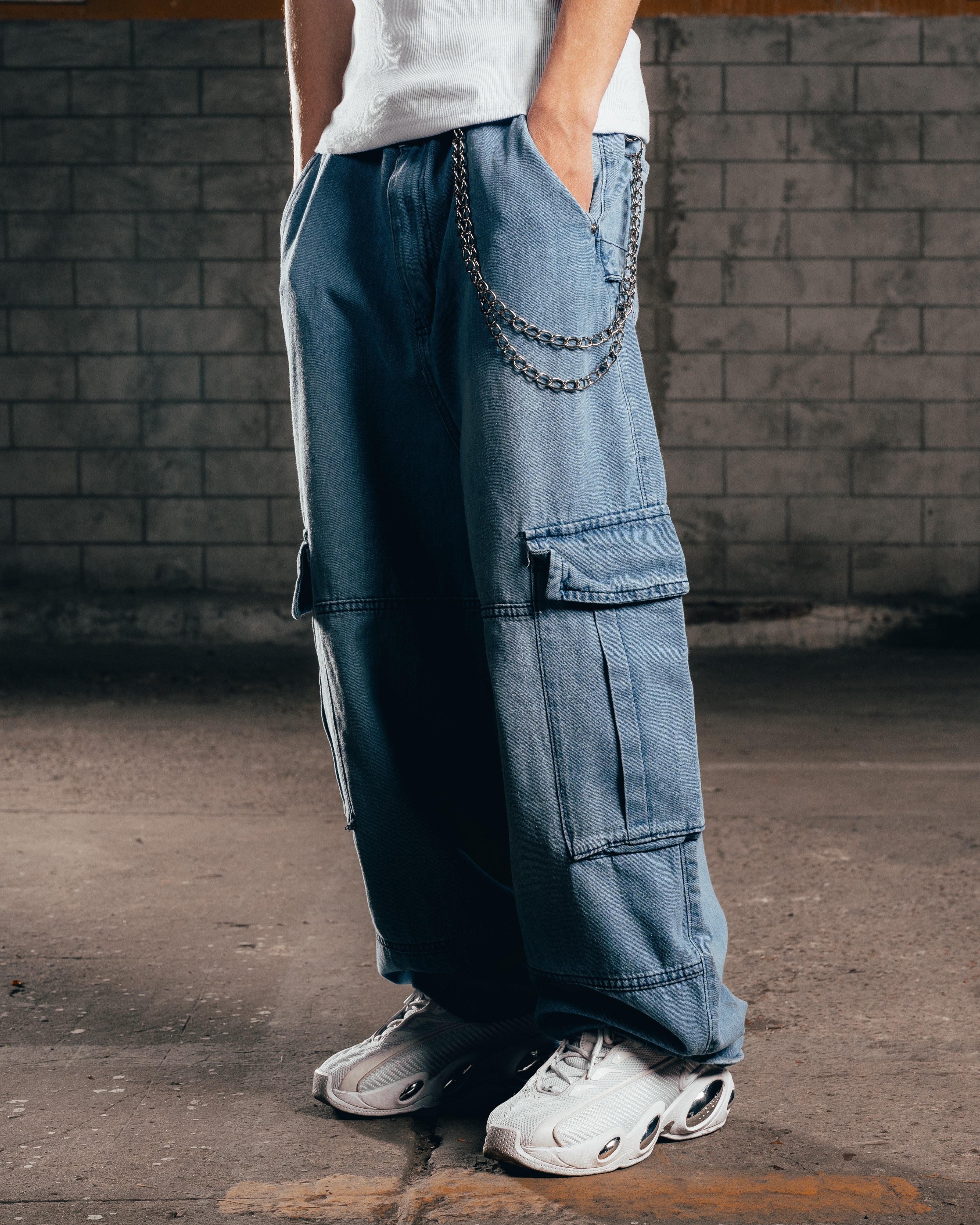 JEAN MOM BAGGY [ PRIMARY CARGO ] LIGTH BLUE