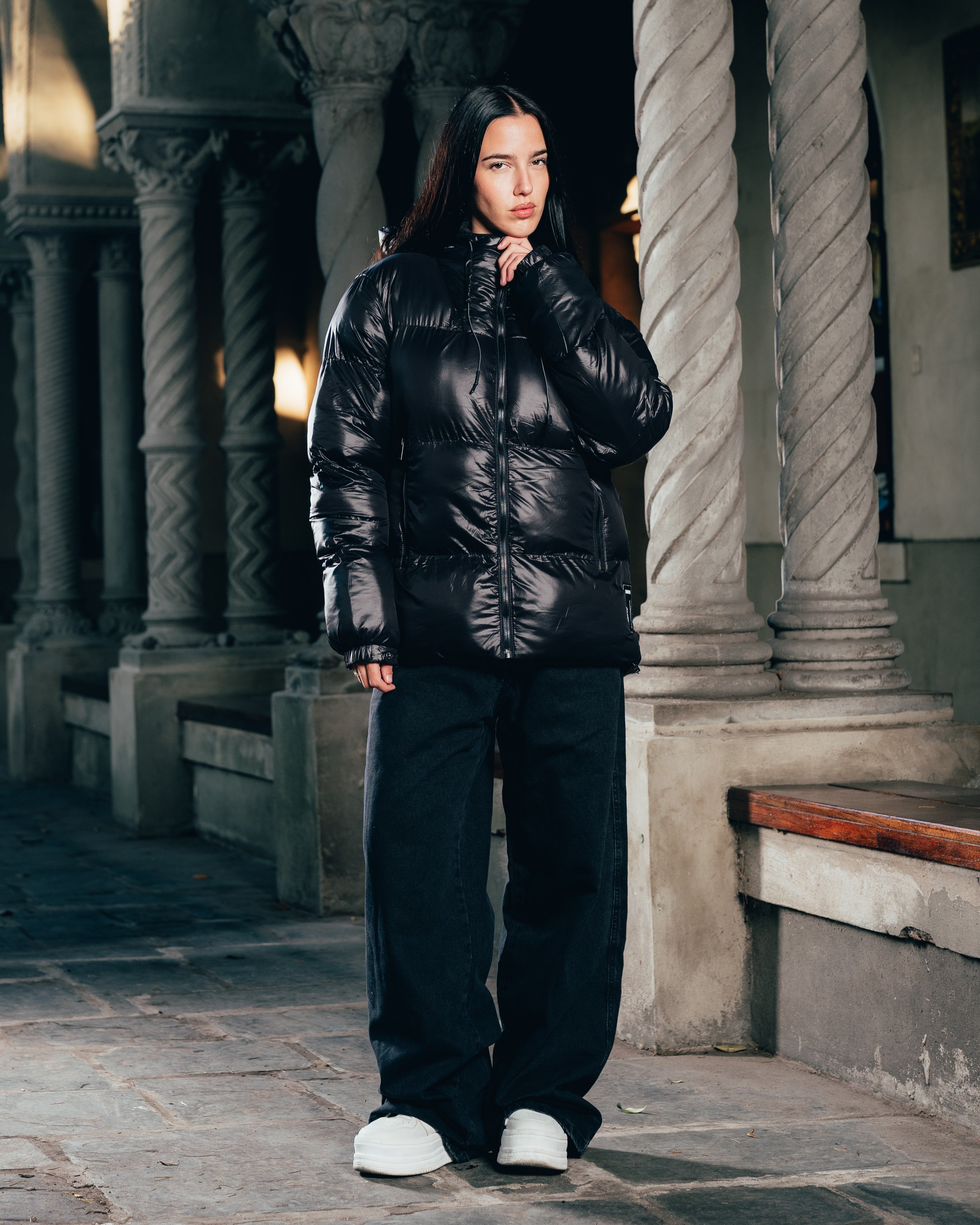 CAMPERA PUFFER [ WARRIOR ] OIL BLACK