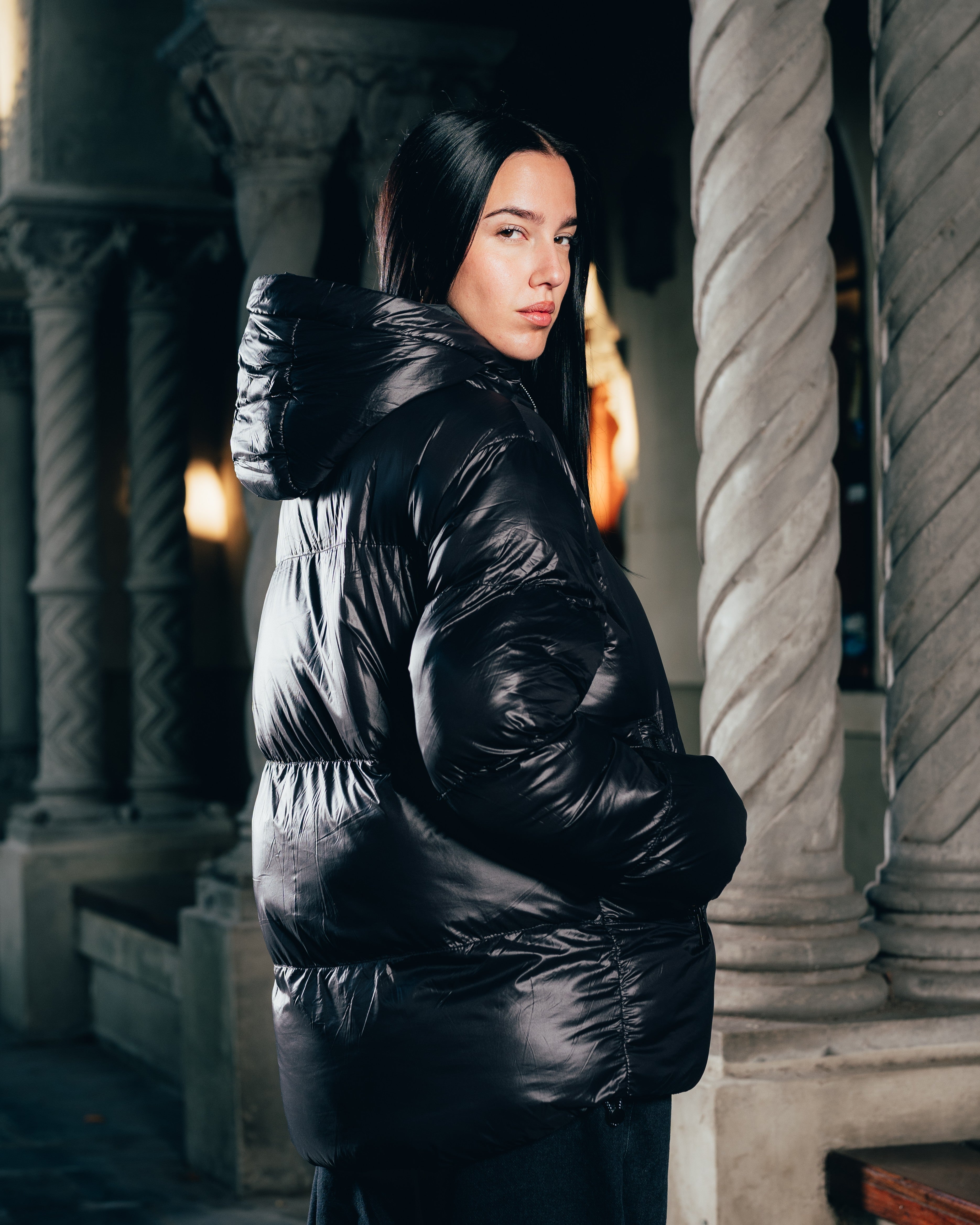 CAMPERA PUFFER [ WARRIOR ] OIL BLACK