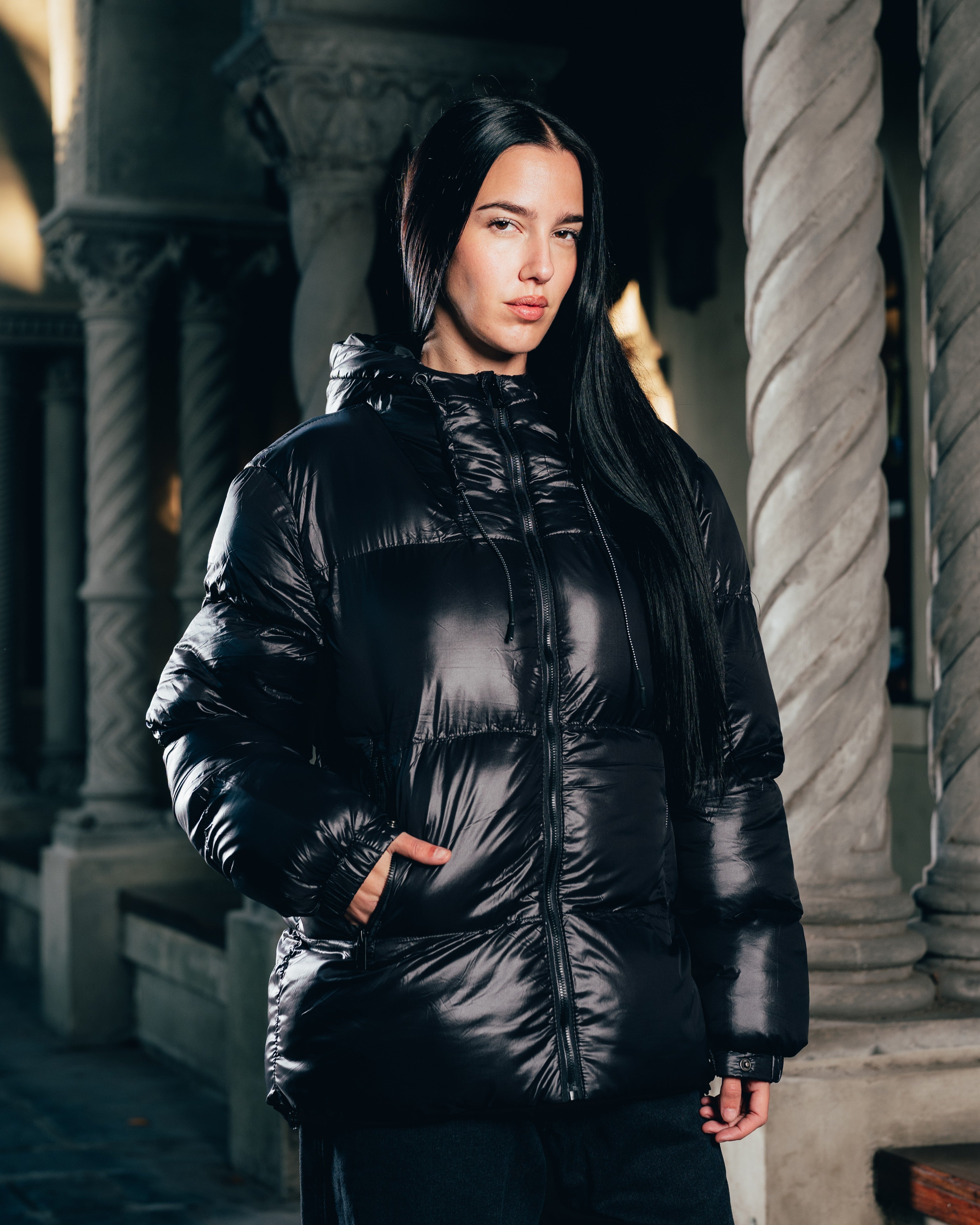 CAMPERA PUFFER [ WARRIOR ] OIL BLACK