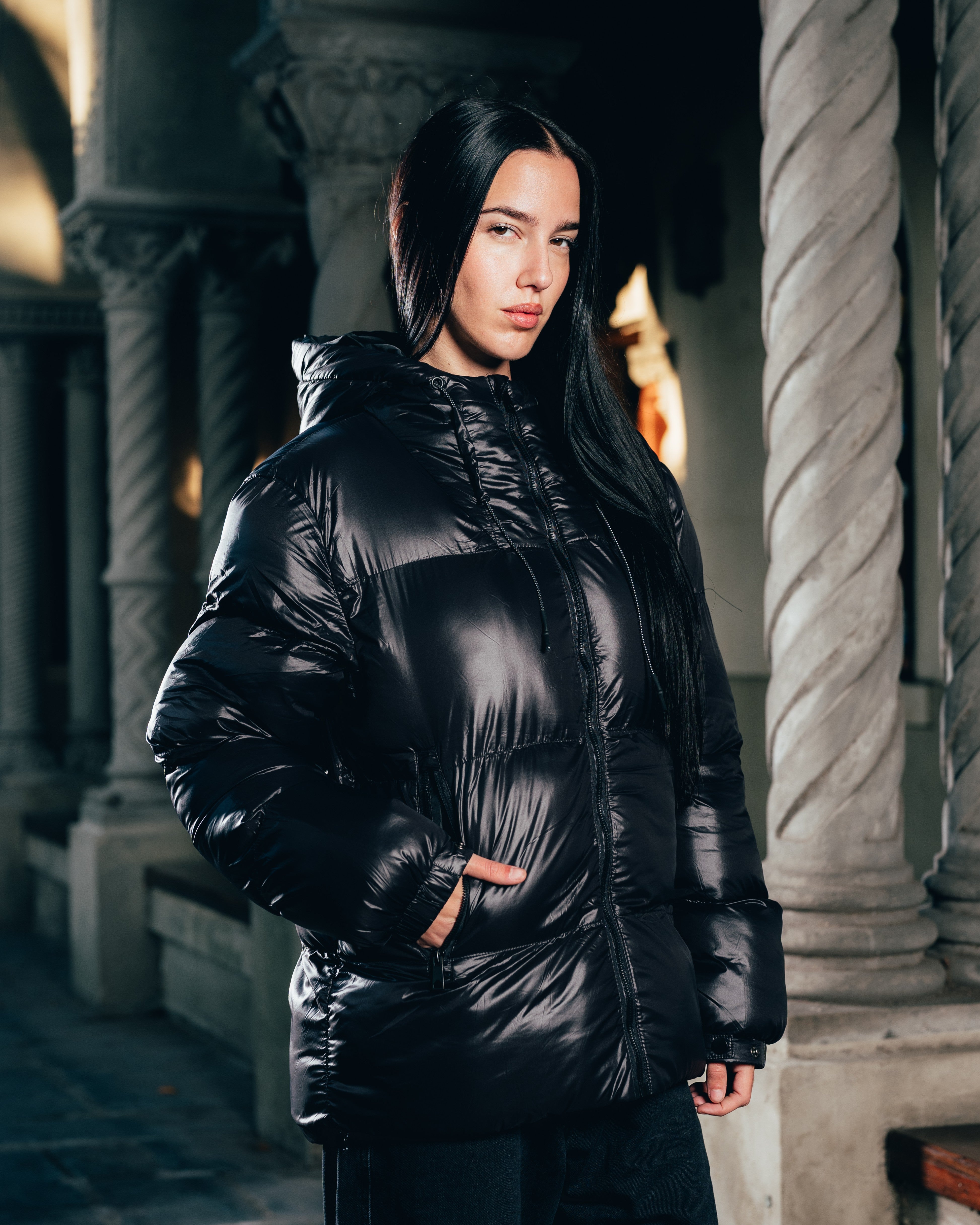 CAMPERA PUFFER [ WARRIOR ] OIL BLACK