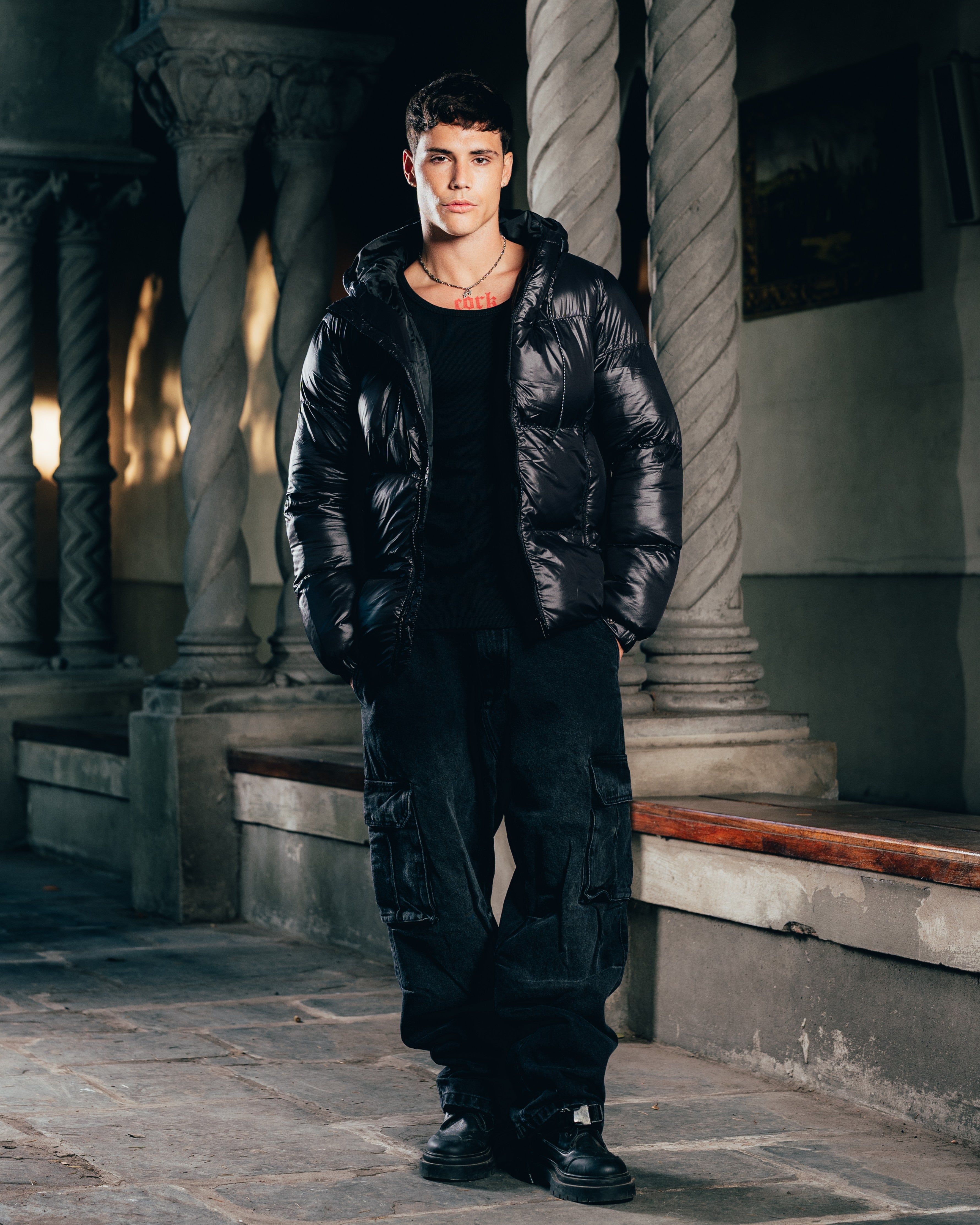 CAMPERA PUFFER [ WARRIOR ] OIL BLACK