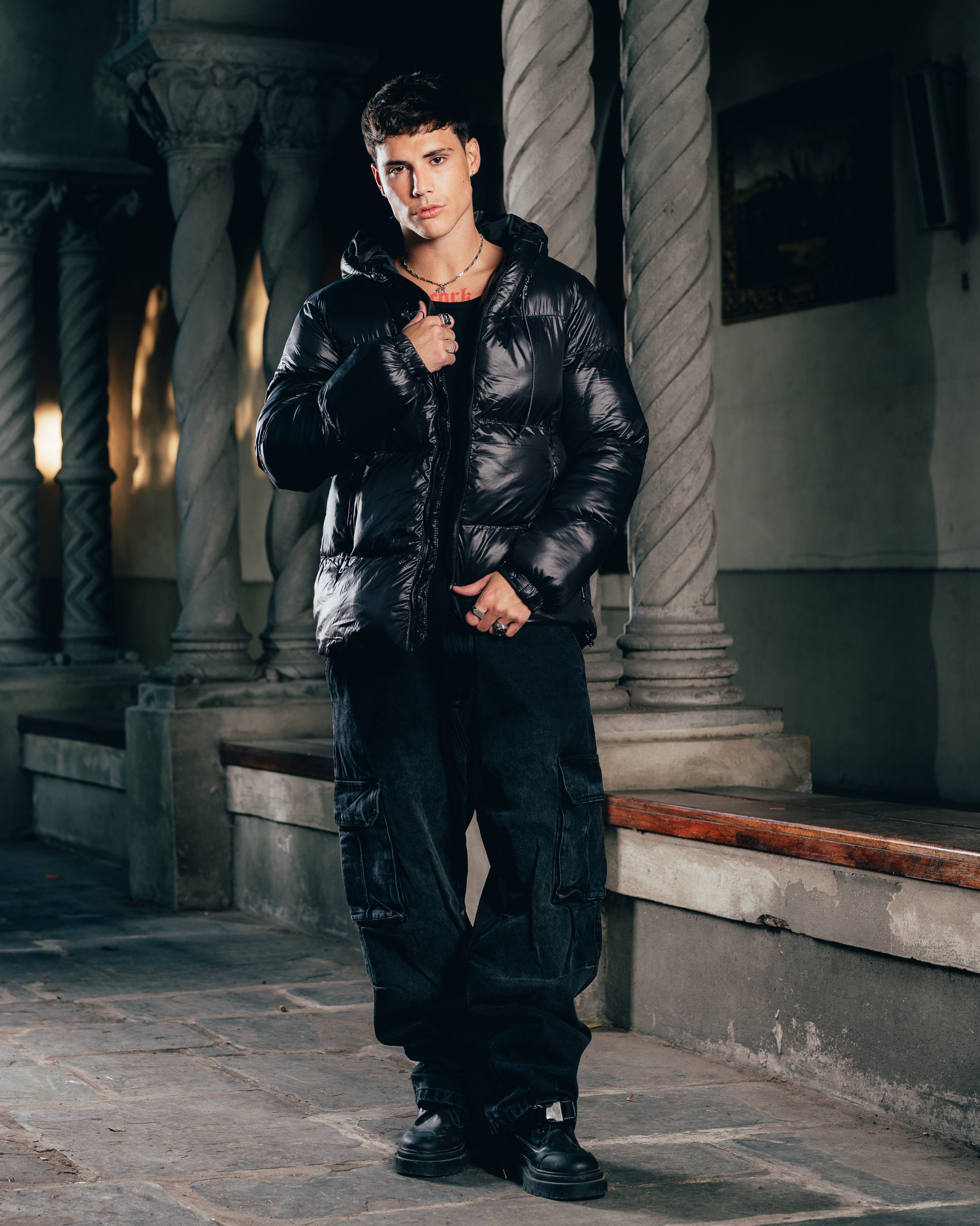 CAMPERA PUFFER [ WARRIOR ] OIL BLACK