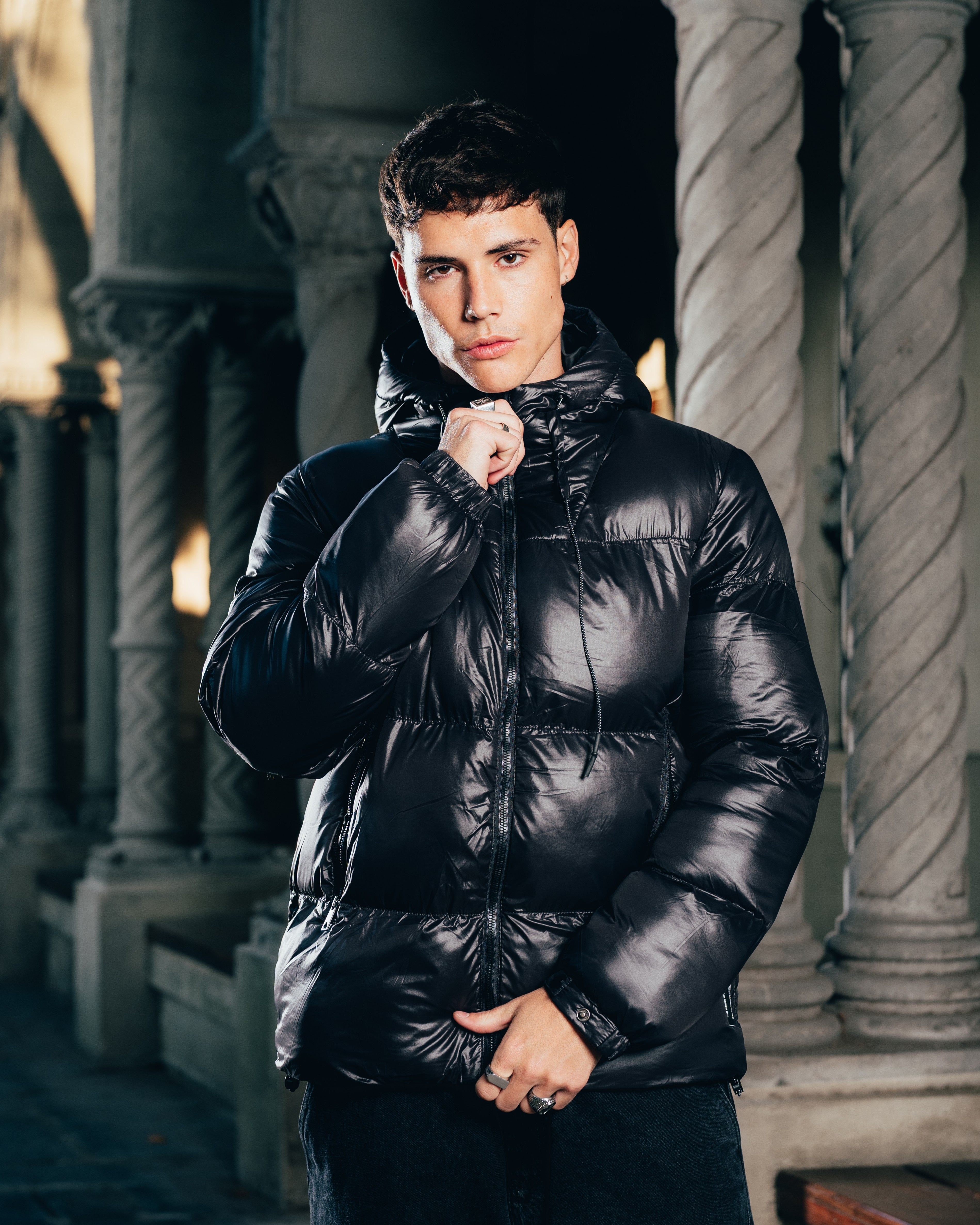 CAMPERA PUFFER [ WARRIOR ] OIL BLACK