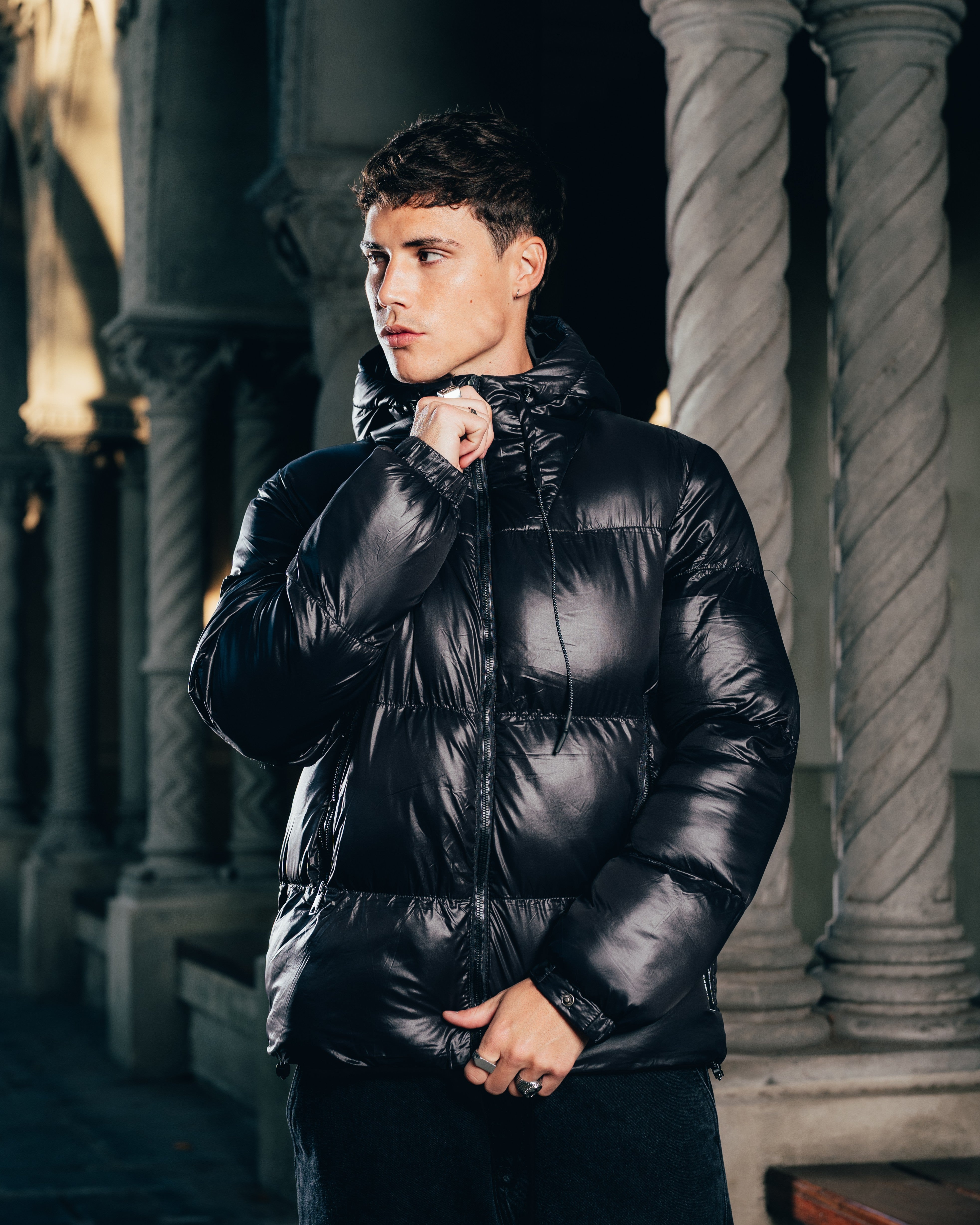CAMPERA PUFFER [ WARRIOR ] OIL BLACK