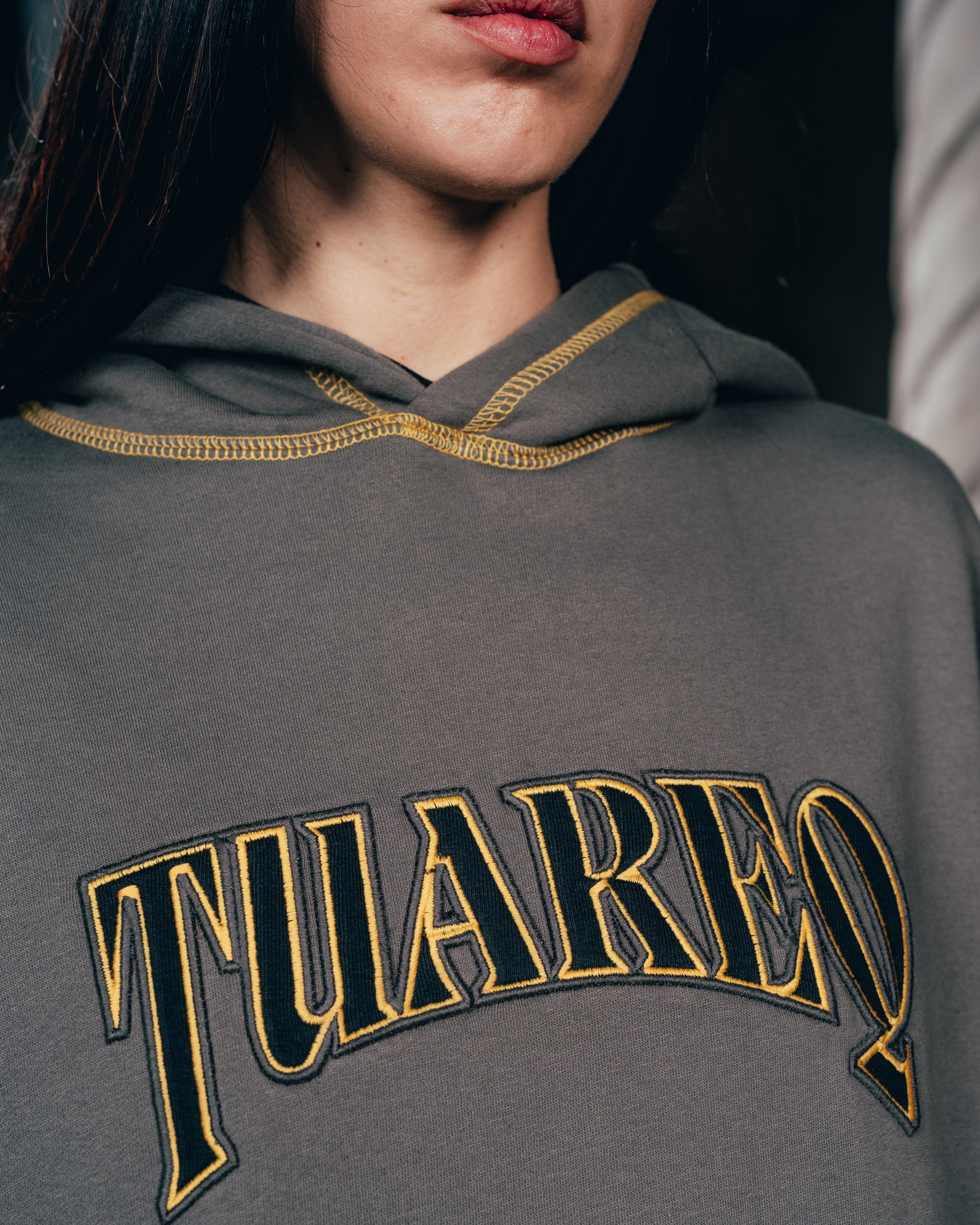 HOODIE [ WARRIOR ] COSTURA CARBON GREY