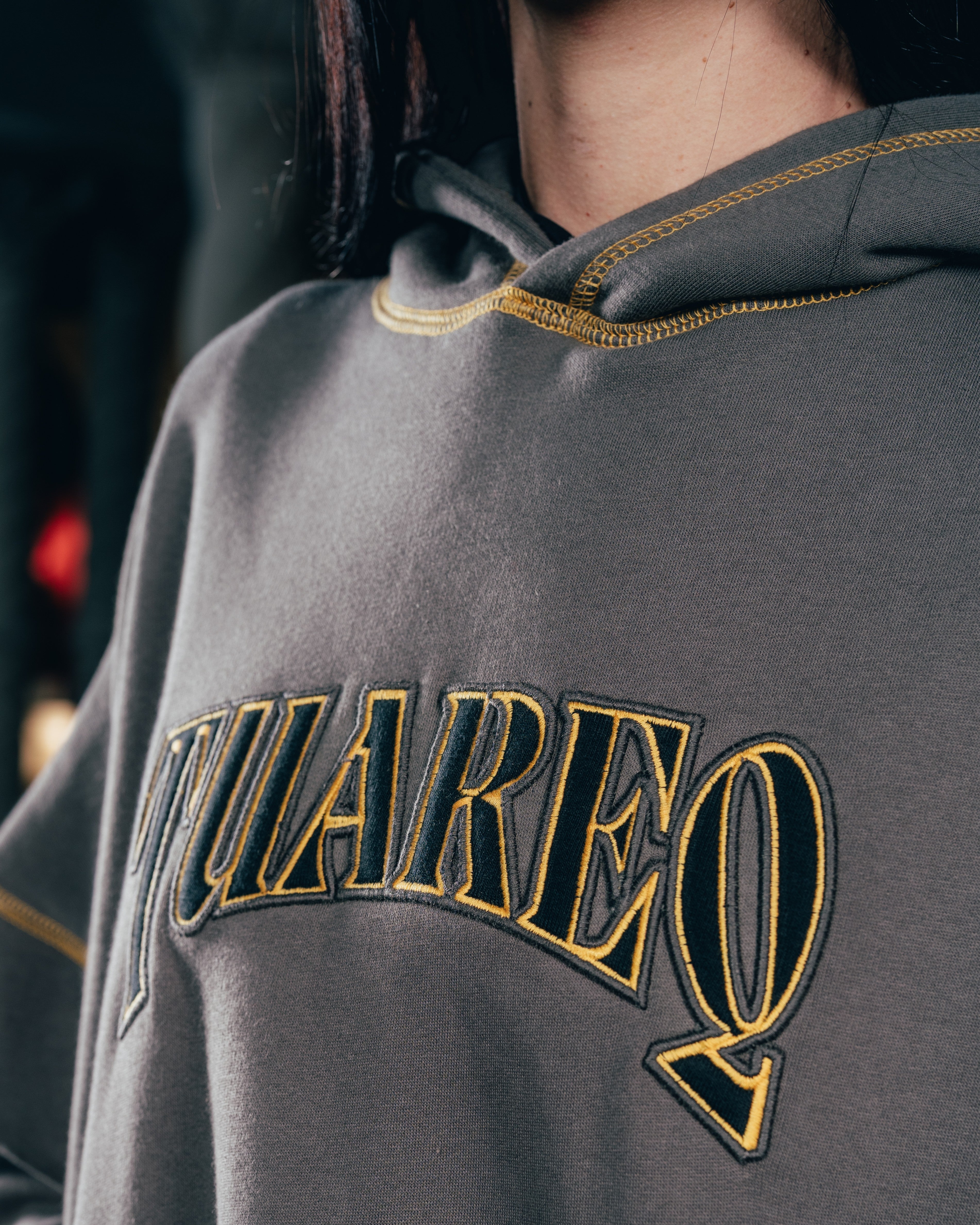 HOODIE [ WARRIOR ] COSTURA CARBON GREY