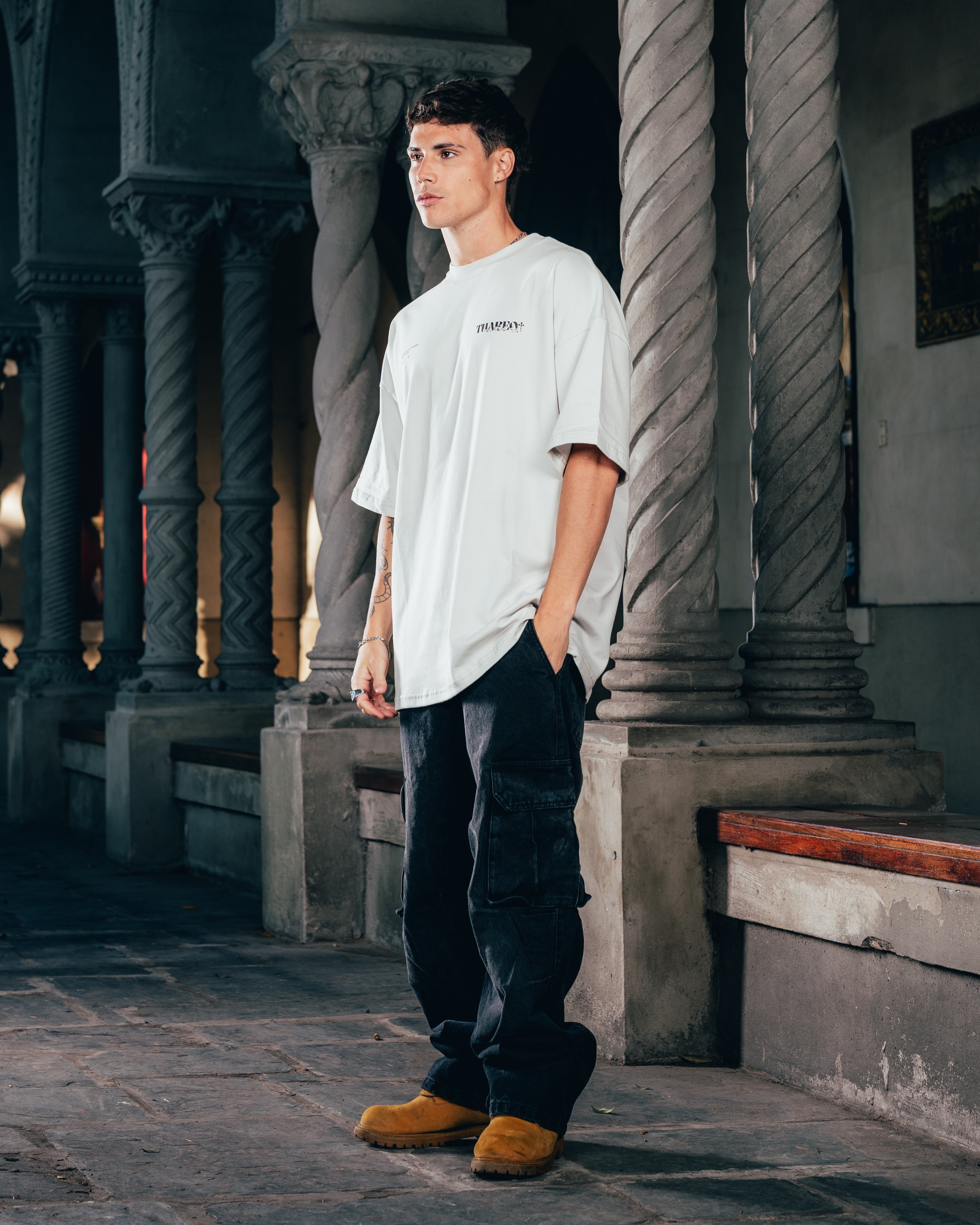 REMERA OVERSIZED [ WARRIOR ] SNAKE GREY