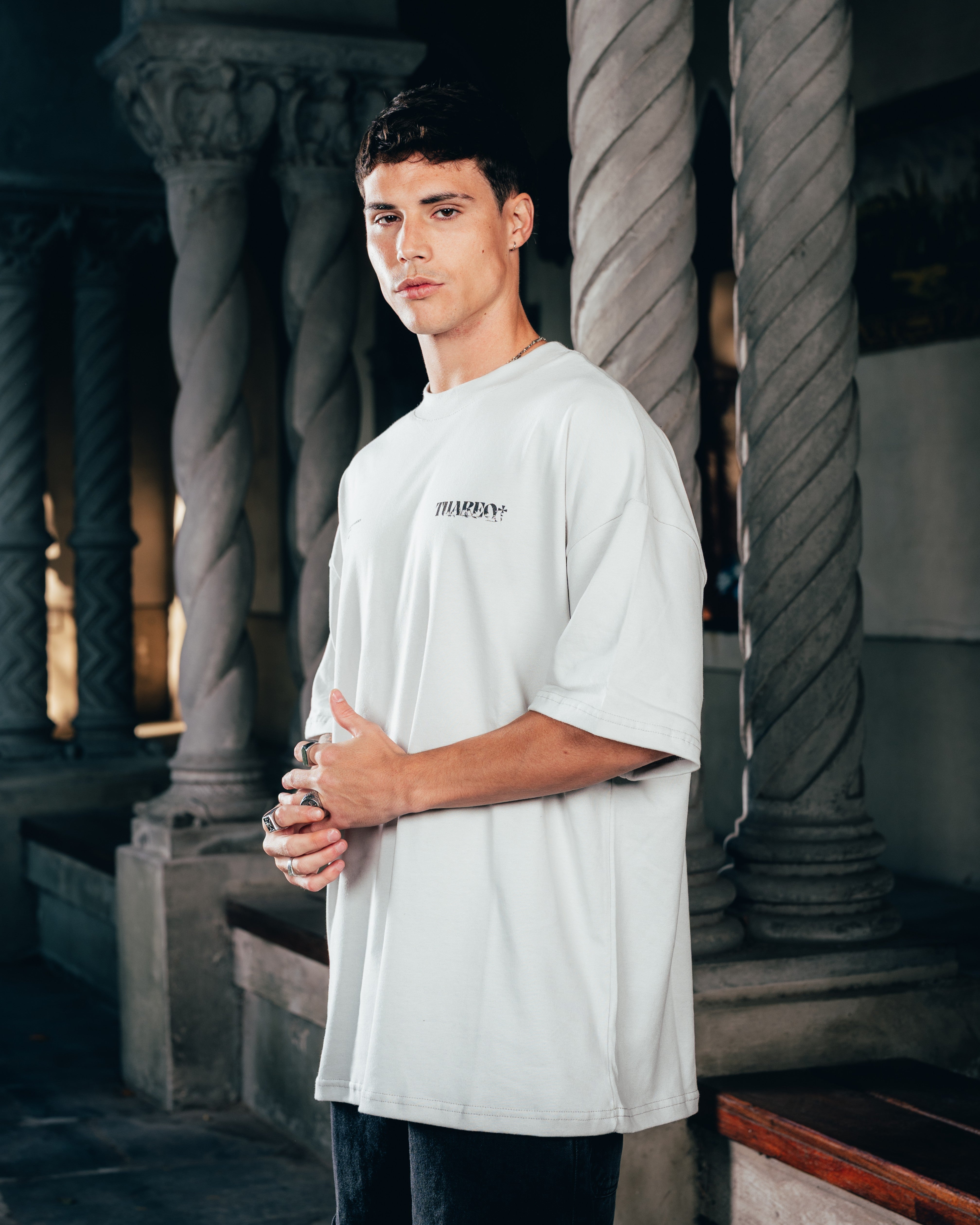 REMERA OVERSIZED [ WARRIOR ] SNAKE GREY