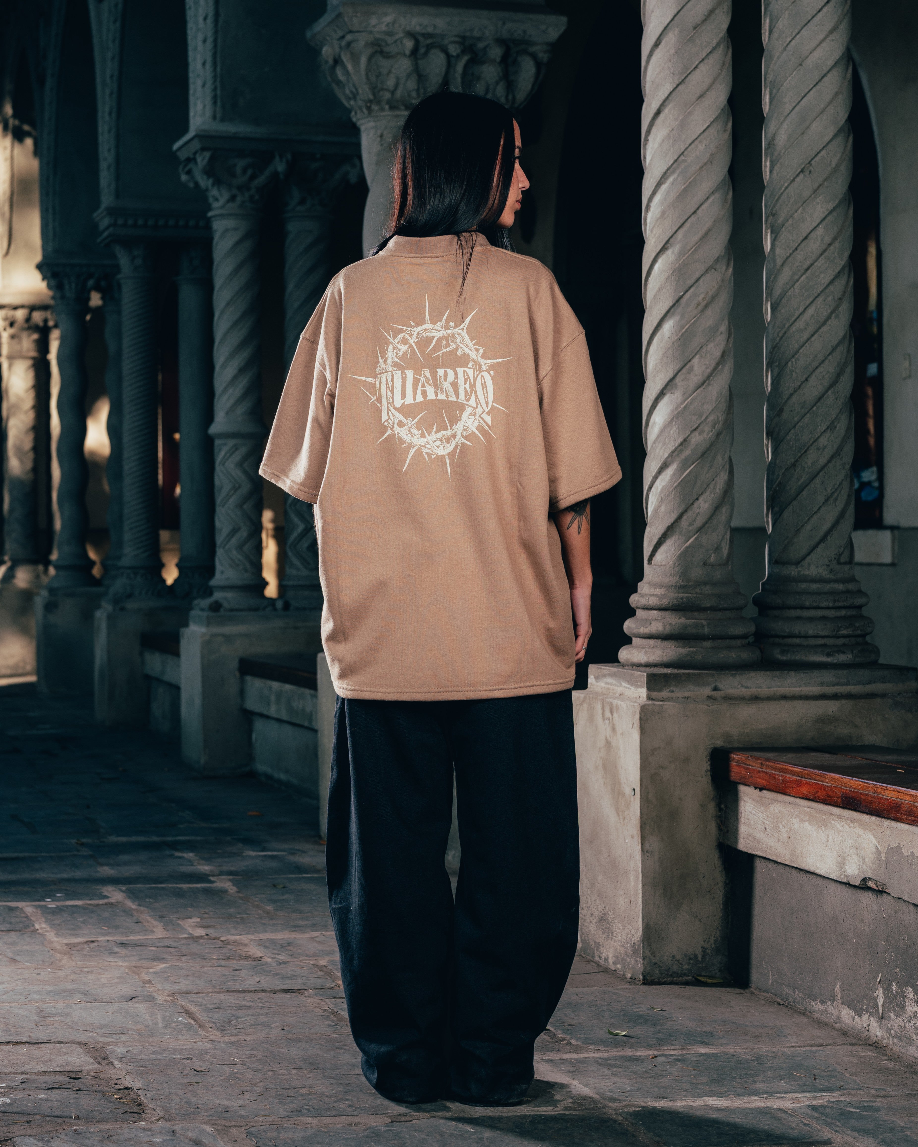 REMERA OVERSIZED [ WARRIOR ] CROWN BROWN