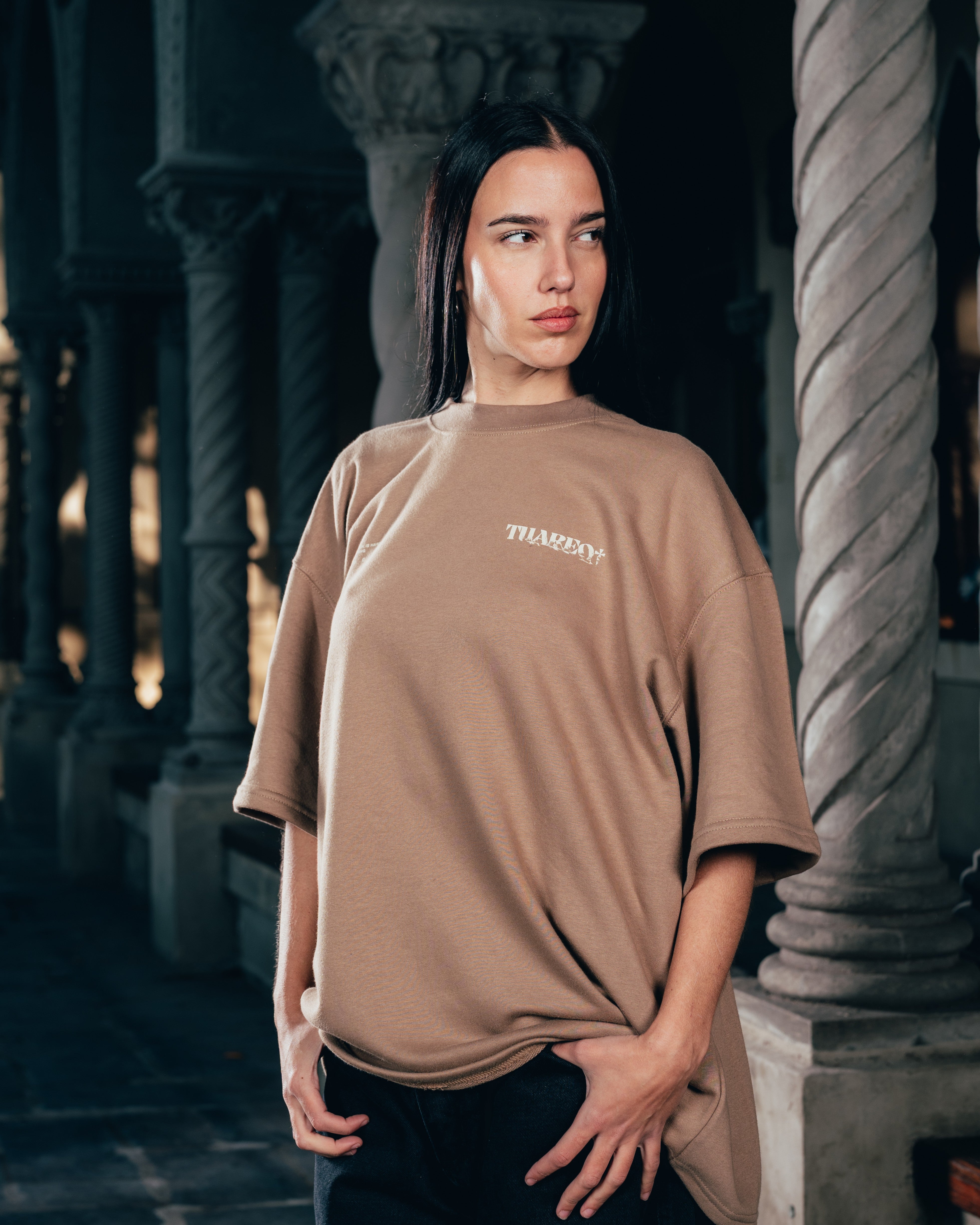 REMERA OVERSIZED [ WARRIOR ] CROWN BROWN