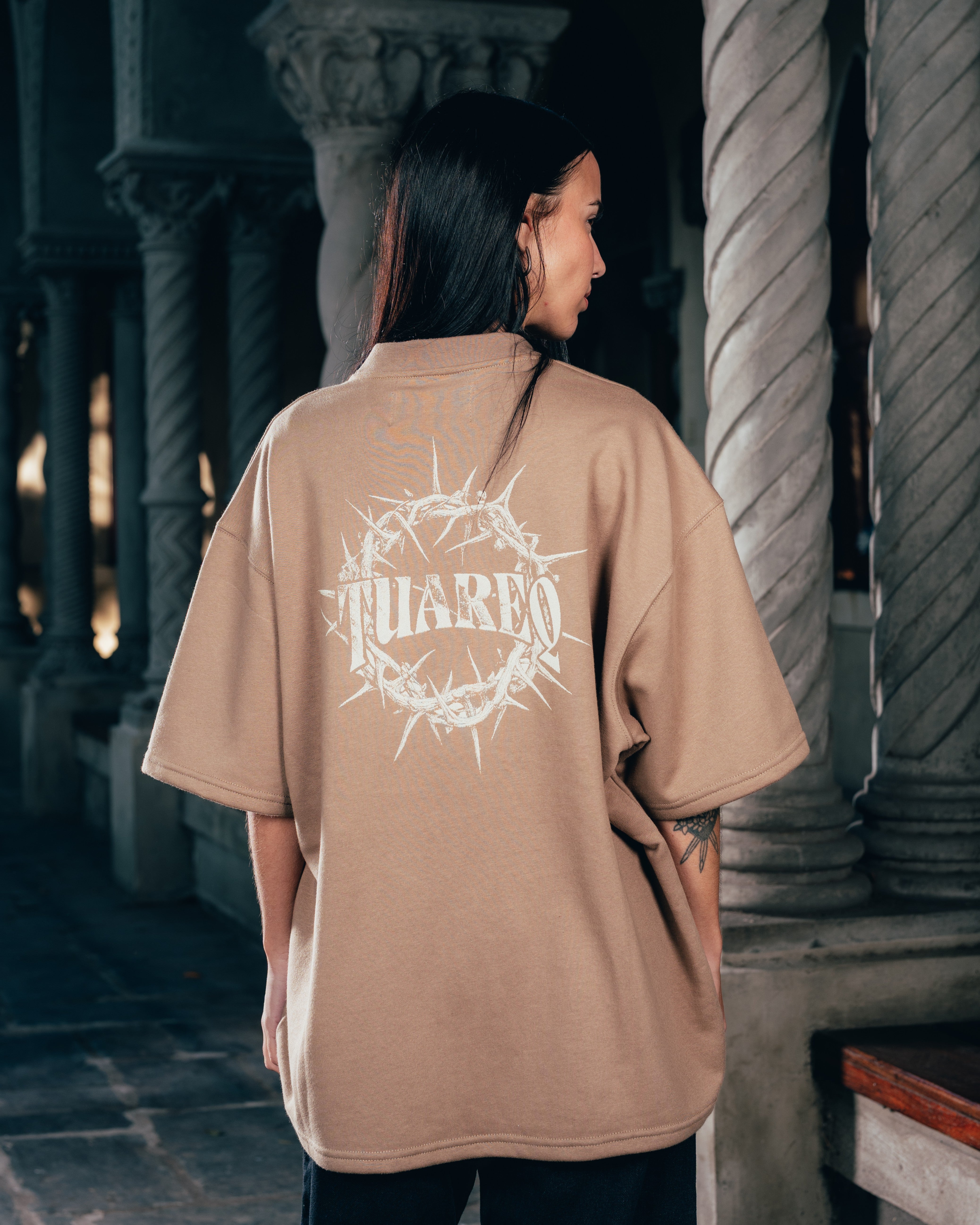 REMERA OVERSIZED [ WARRIOR ] CROWN BROWN