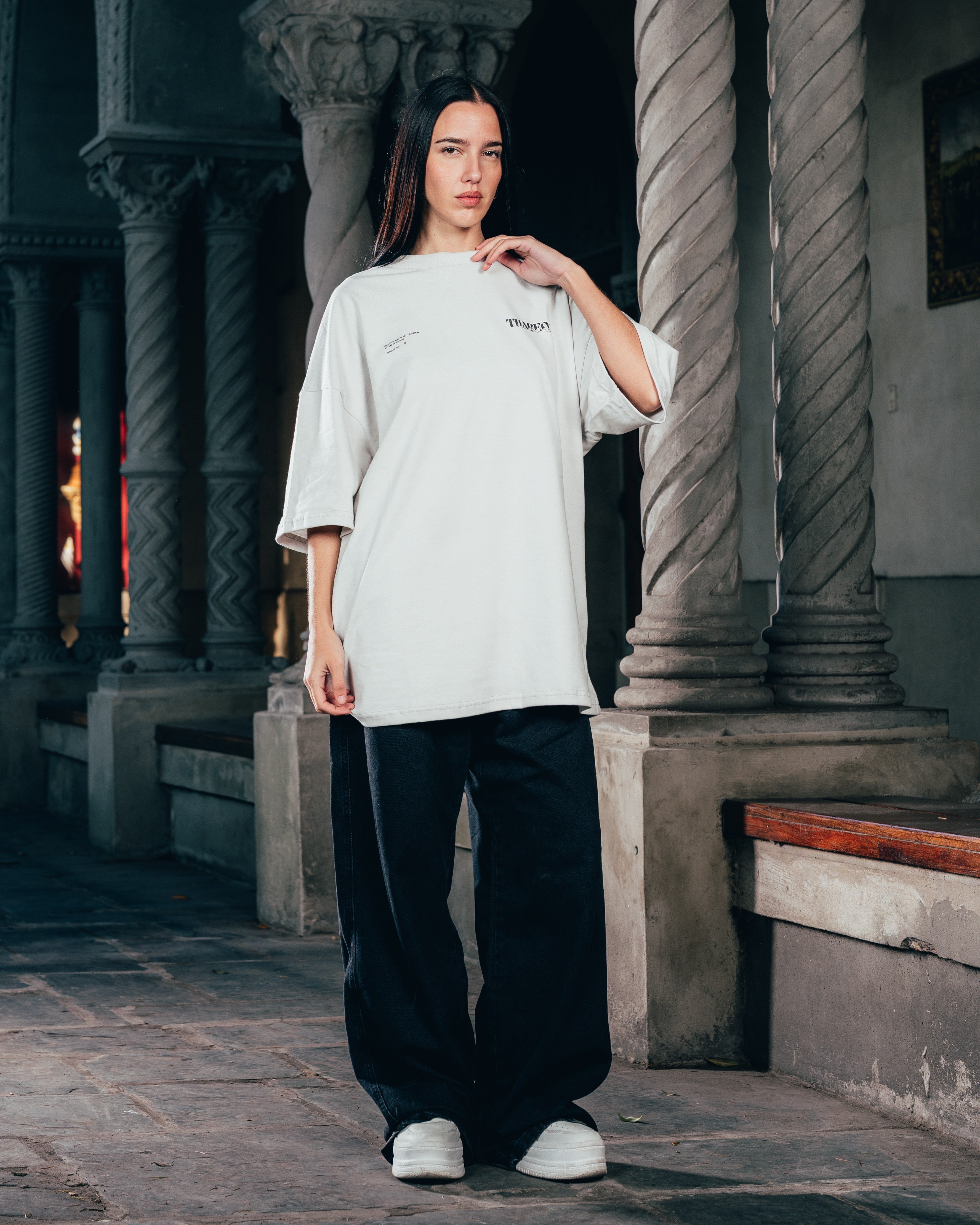 REMERA OVERSIZED [ WARRIOR ] SNAKE GREY