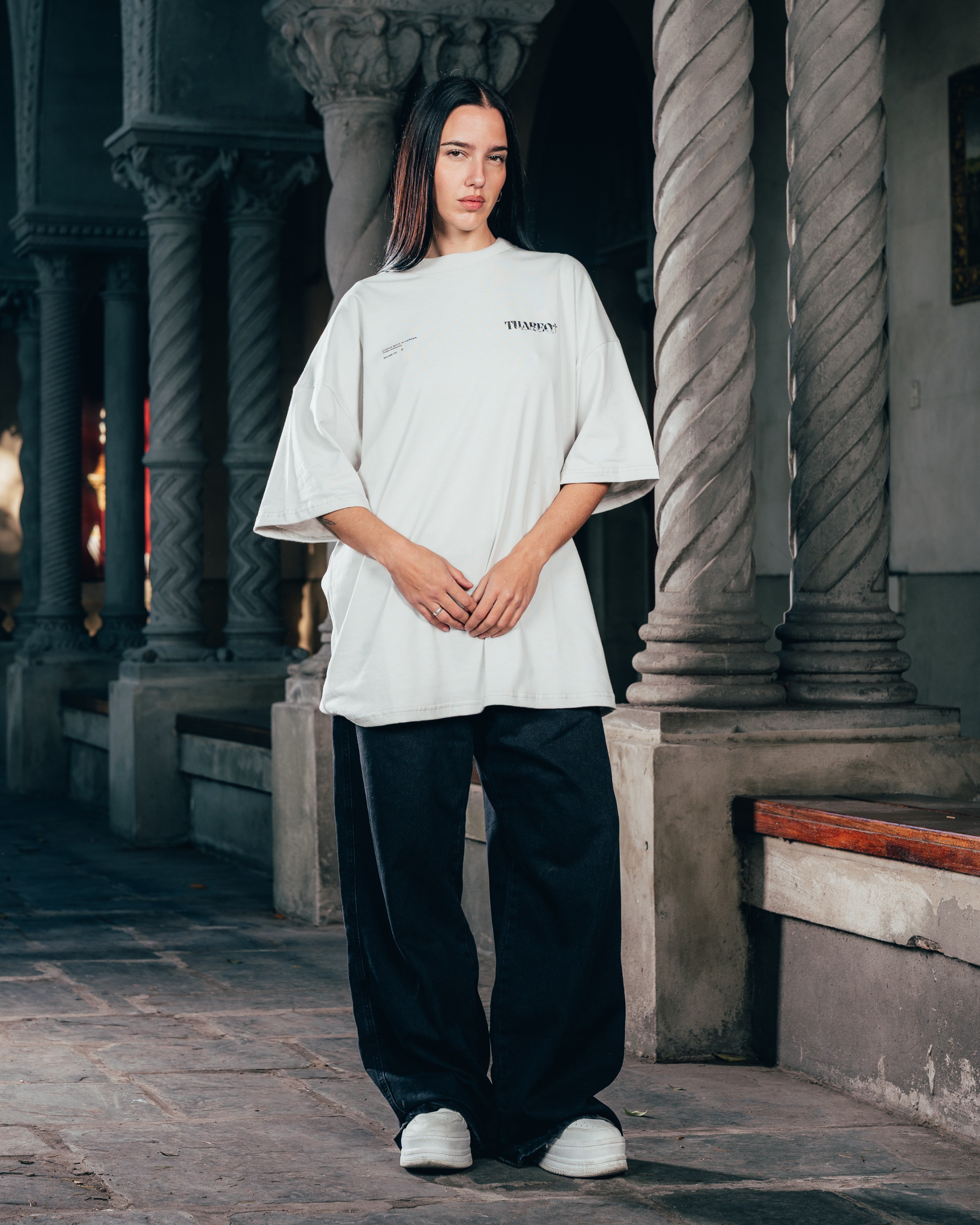 REMERA OVERSIZED [ WARRIOR ] SNAKE GREY