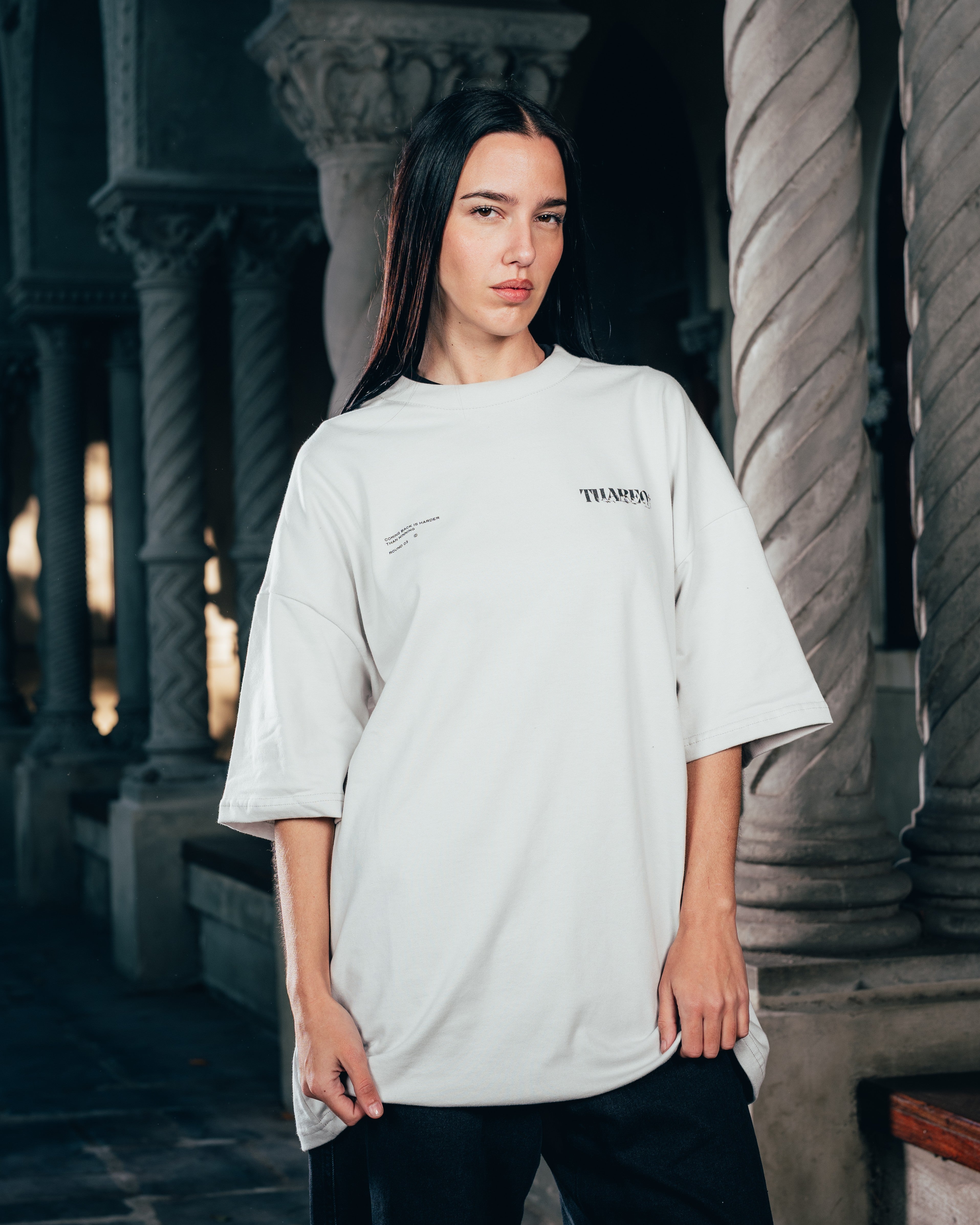 REMERA OVERSIZED [ WARRIOR ] SNAKE GREY