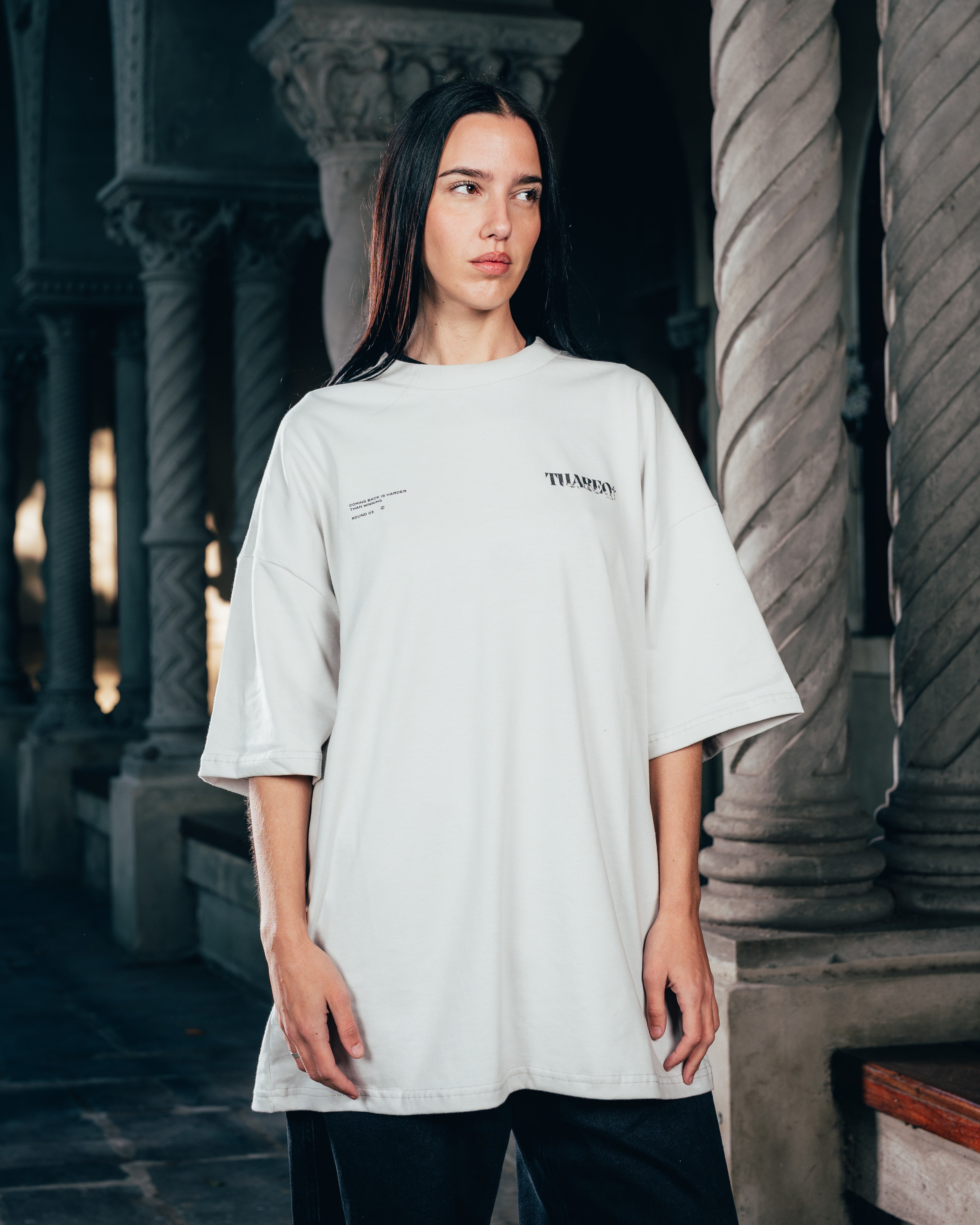REMERA OVERSIZED [ WARRIOR ] SNAKE GREY