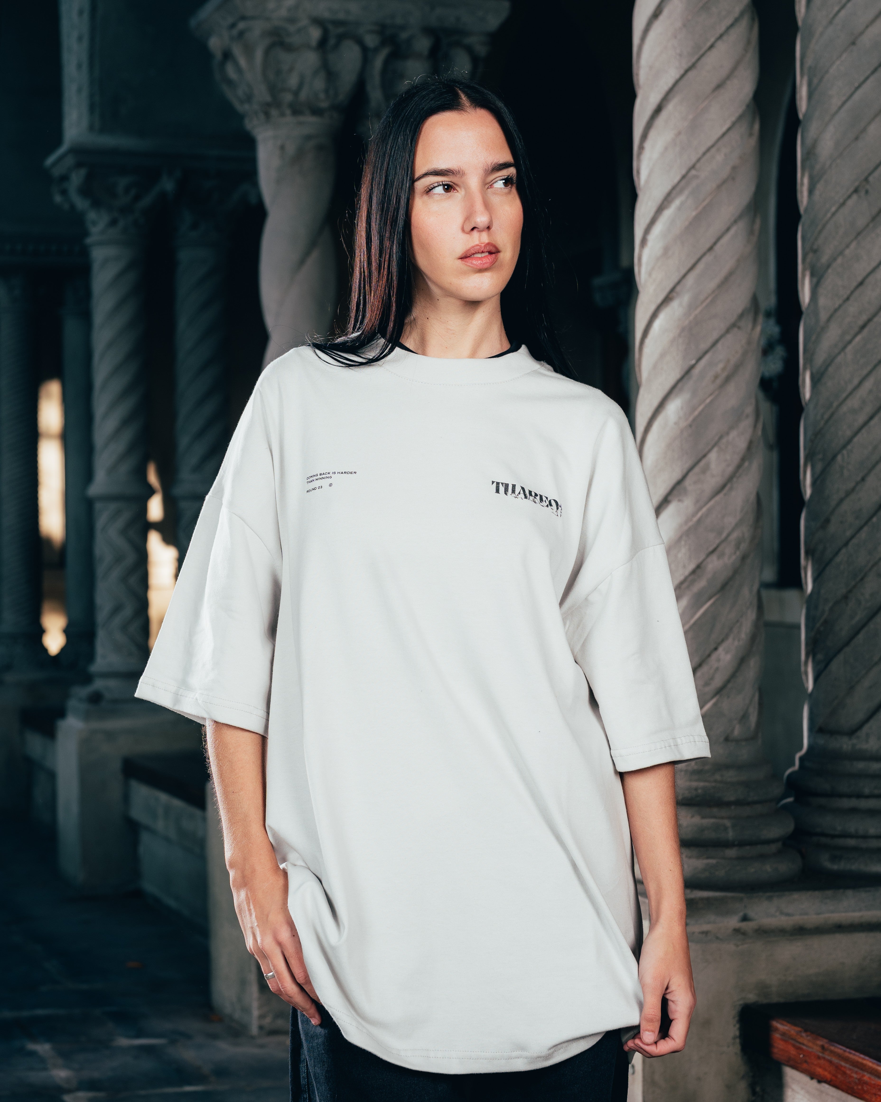 REMERA OVERSIZED [ WARRIOR ] SNAKE GREY