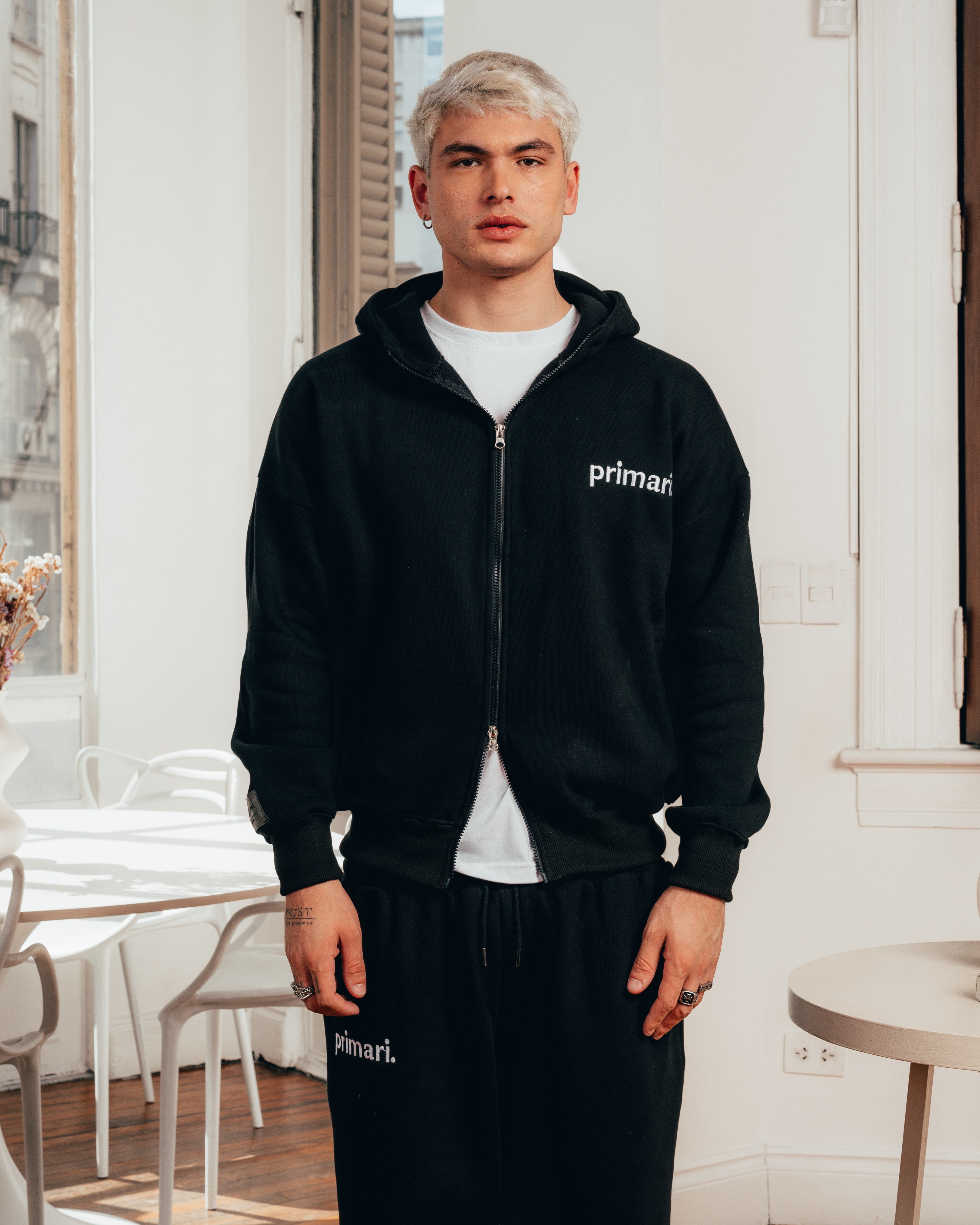 CAMPERA PESADA DOBLE CIERRE [ PRIMARI ] BLACK