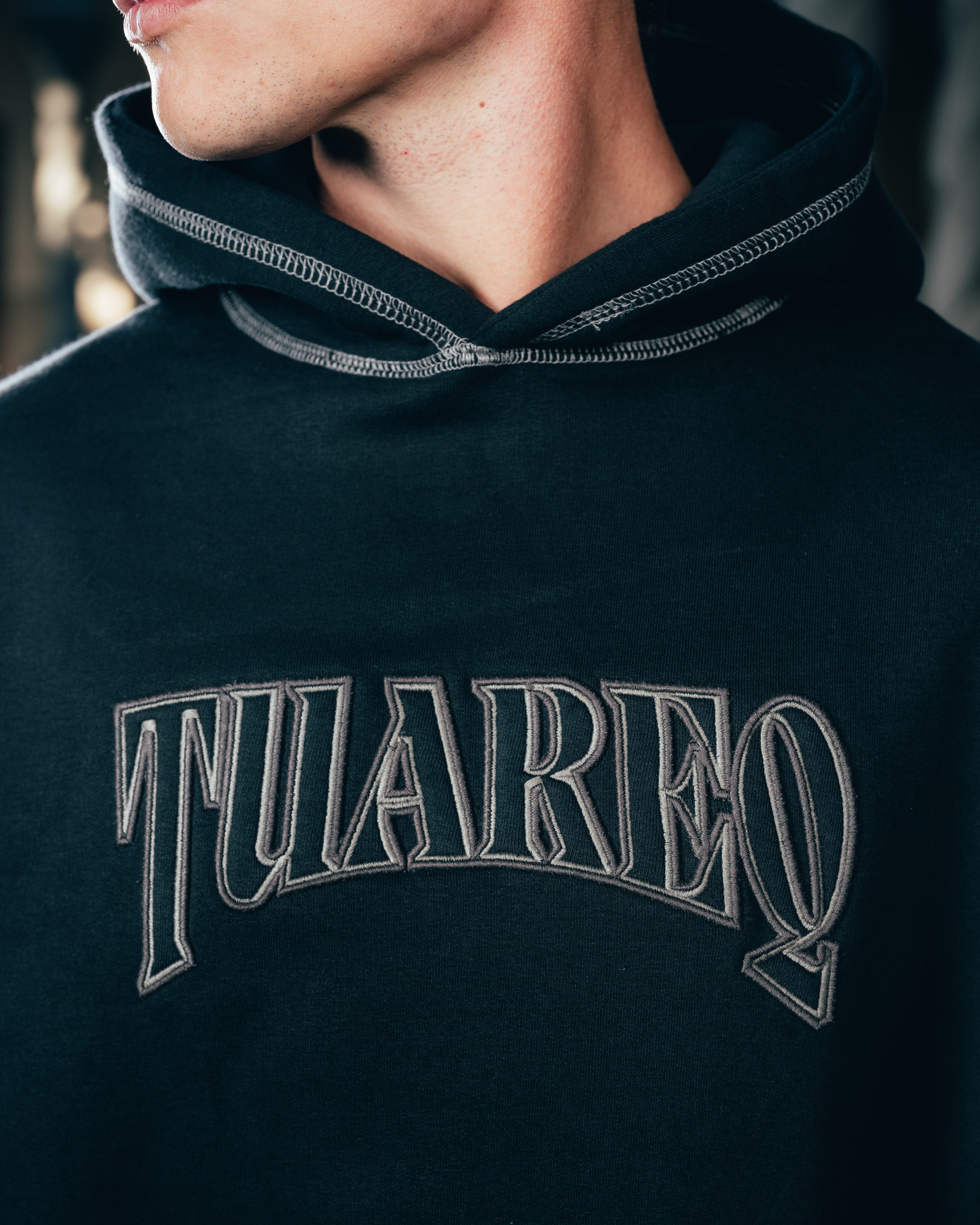 HOODIE [ WARRIOR ] COSTURA BLACK