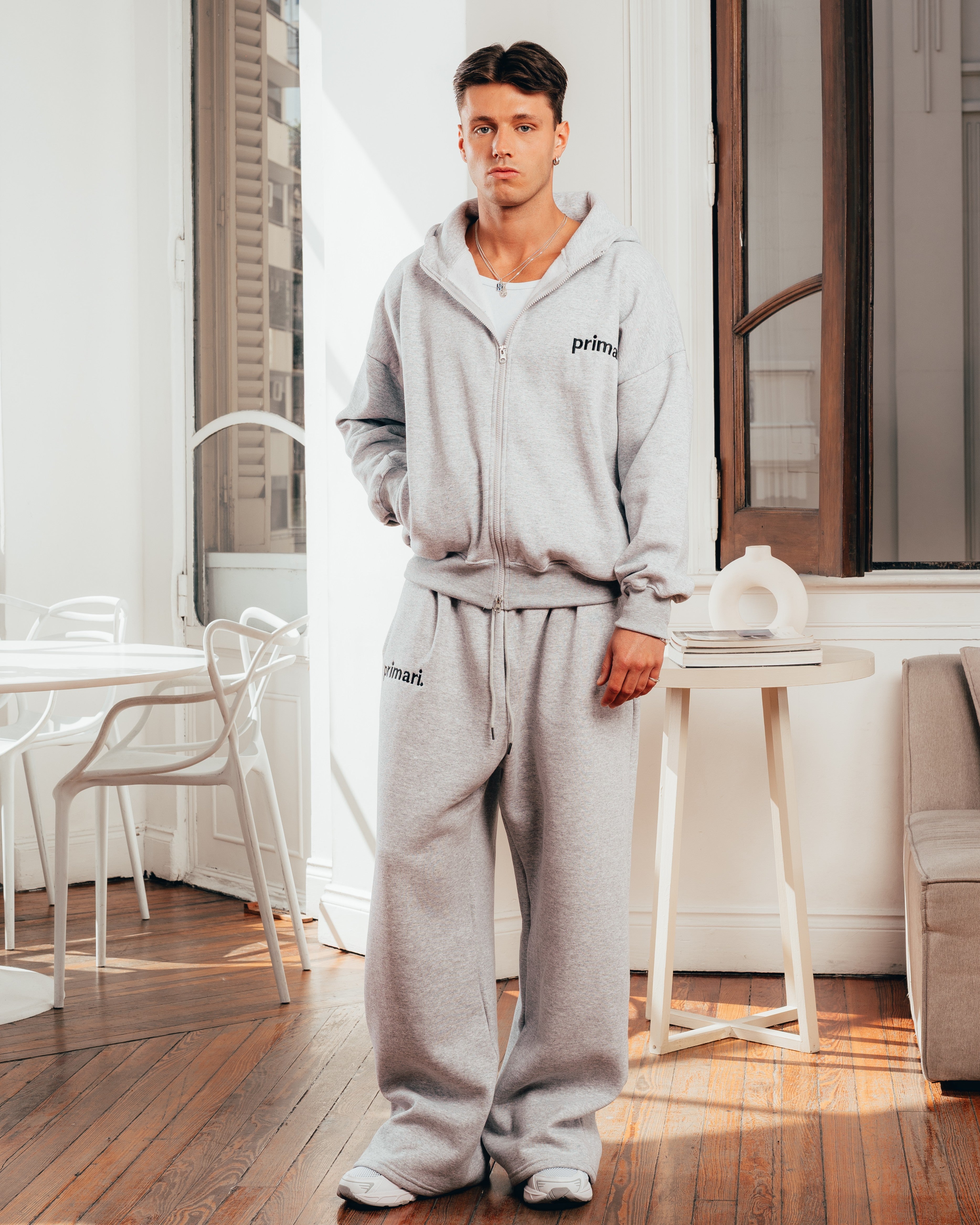 CAMPERA PESADA DOBLE CIERRE [ PRIMARI ] GRIS MELANGE