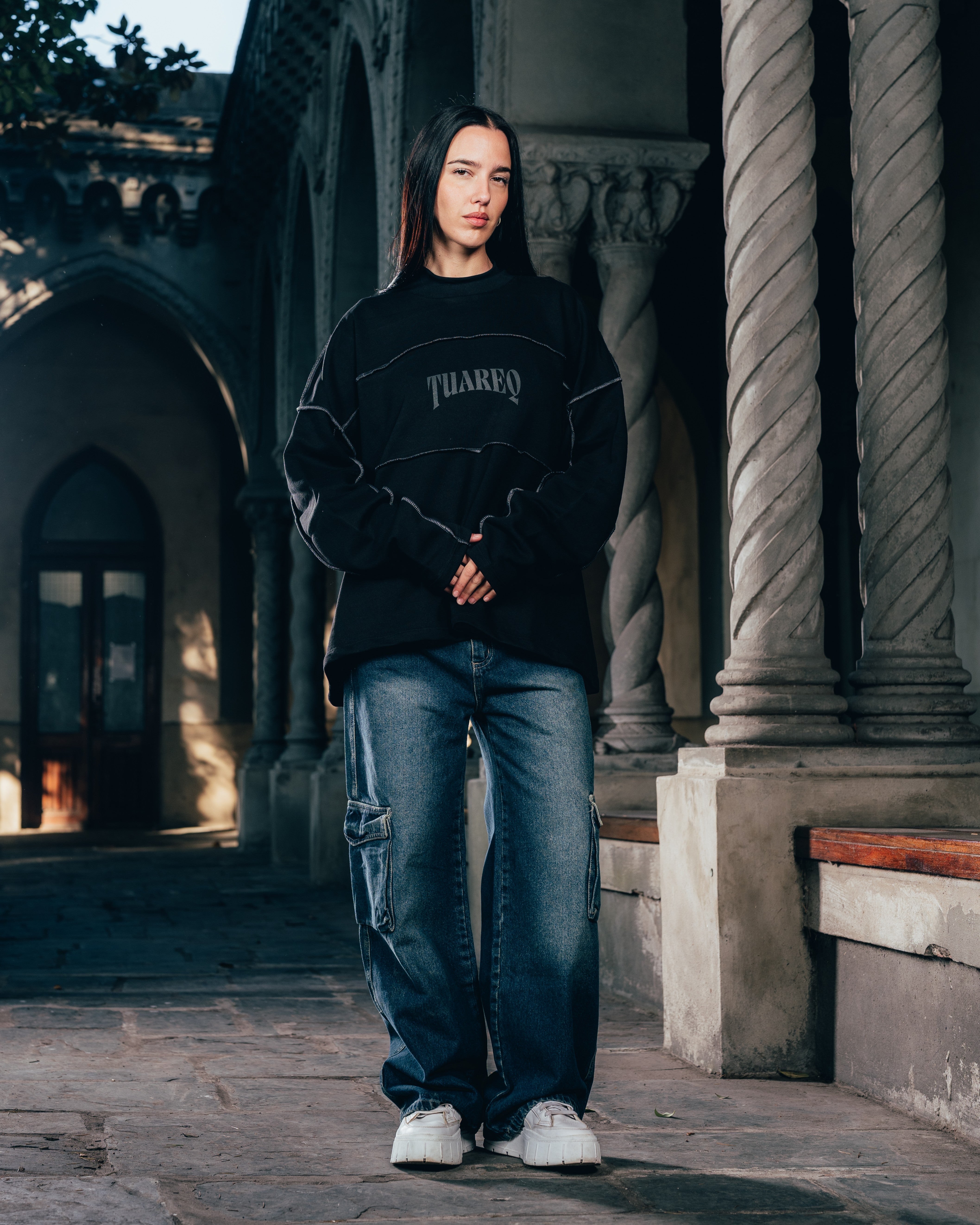 CREWNECK [ WARRIOR ] COSTURA BLACK