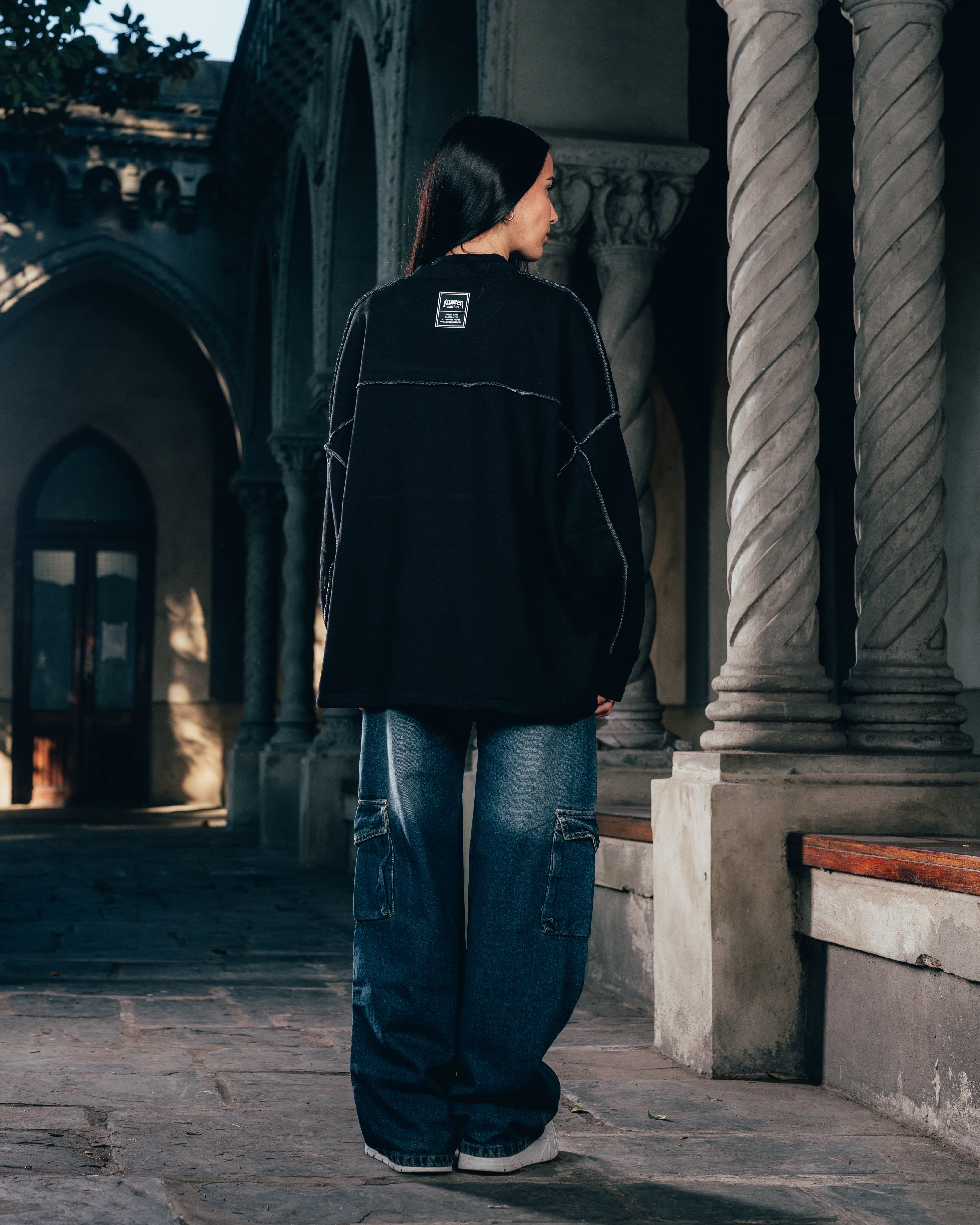 CREWNECK [ WARRIOR ] COSTURA BLACK