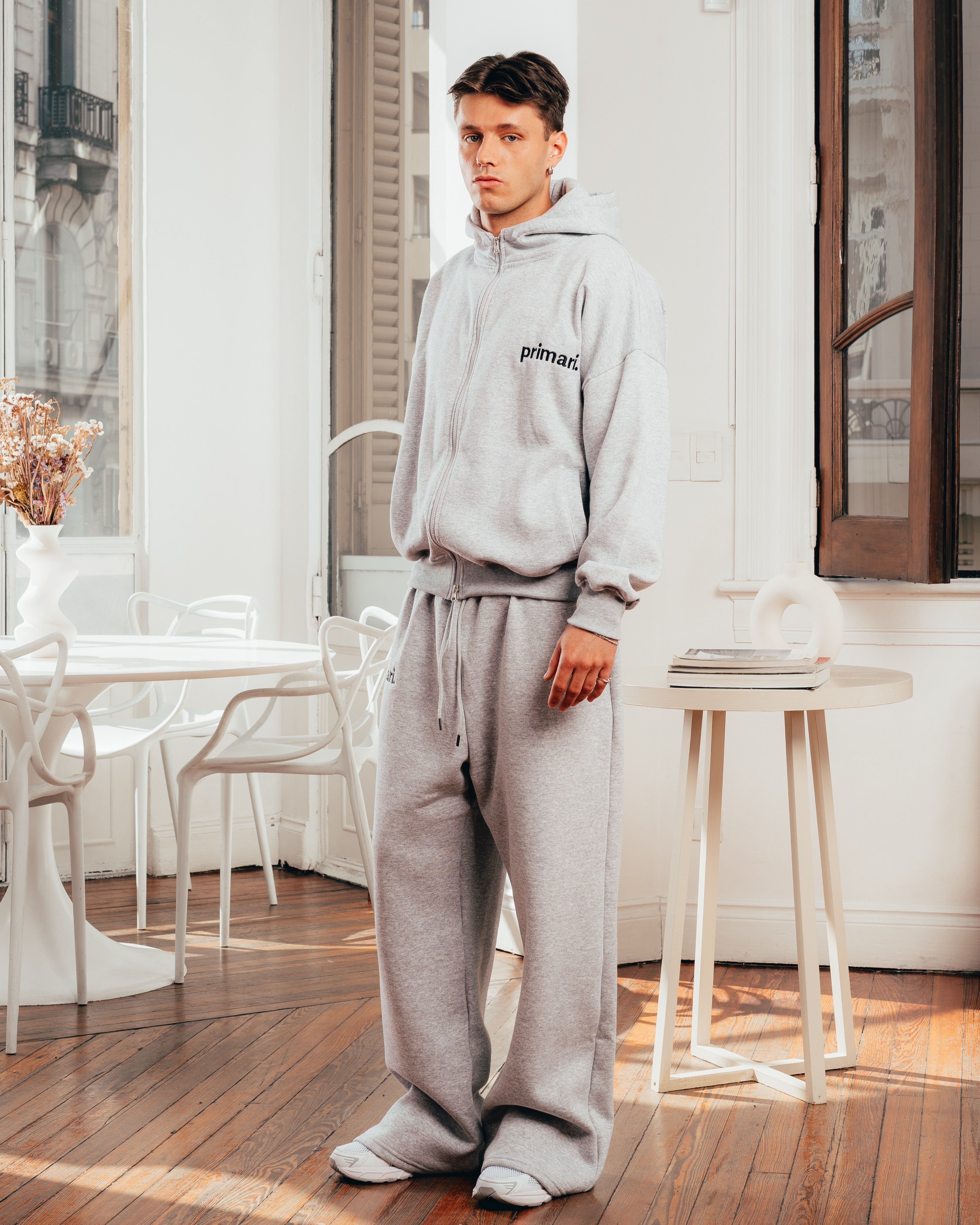 CAMPERA PESADA DOBLE CIERRE [ PRIMARI ] GRIS MELANGE