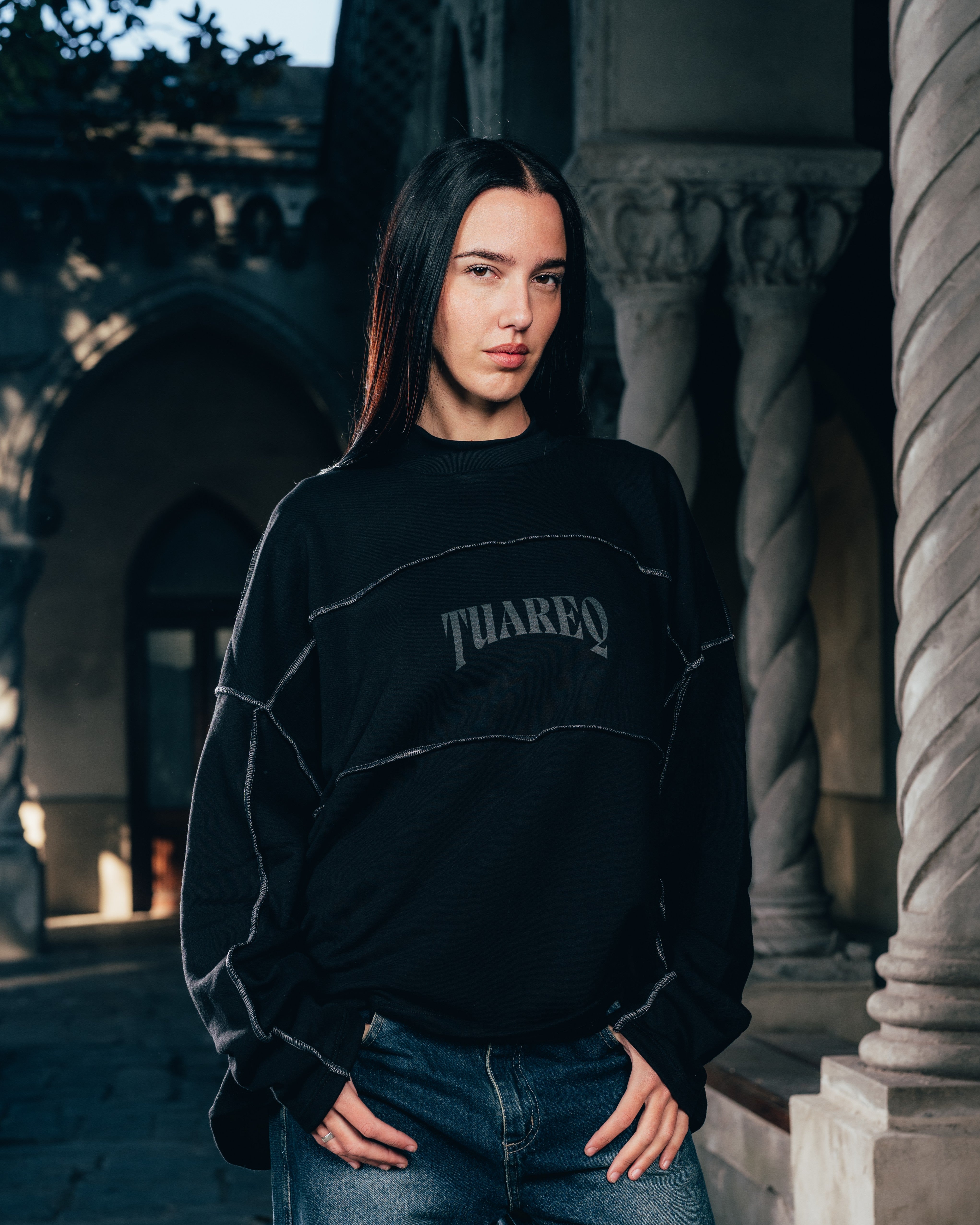 CREWNECK [ WARRIOR ] COSTURA BLACK