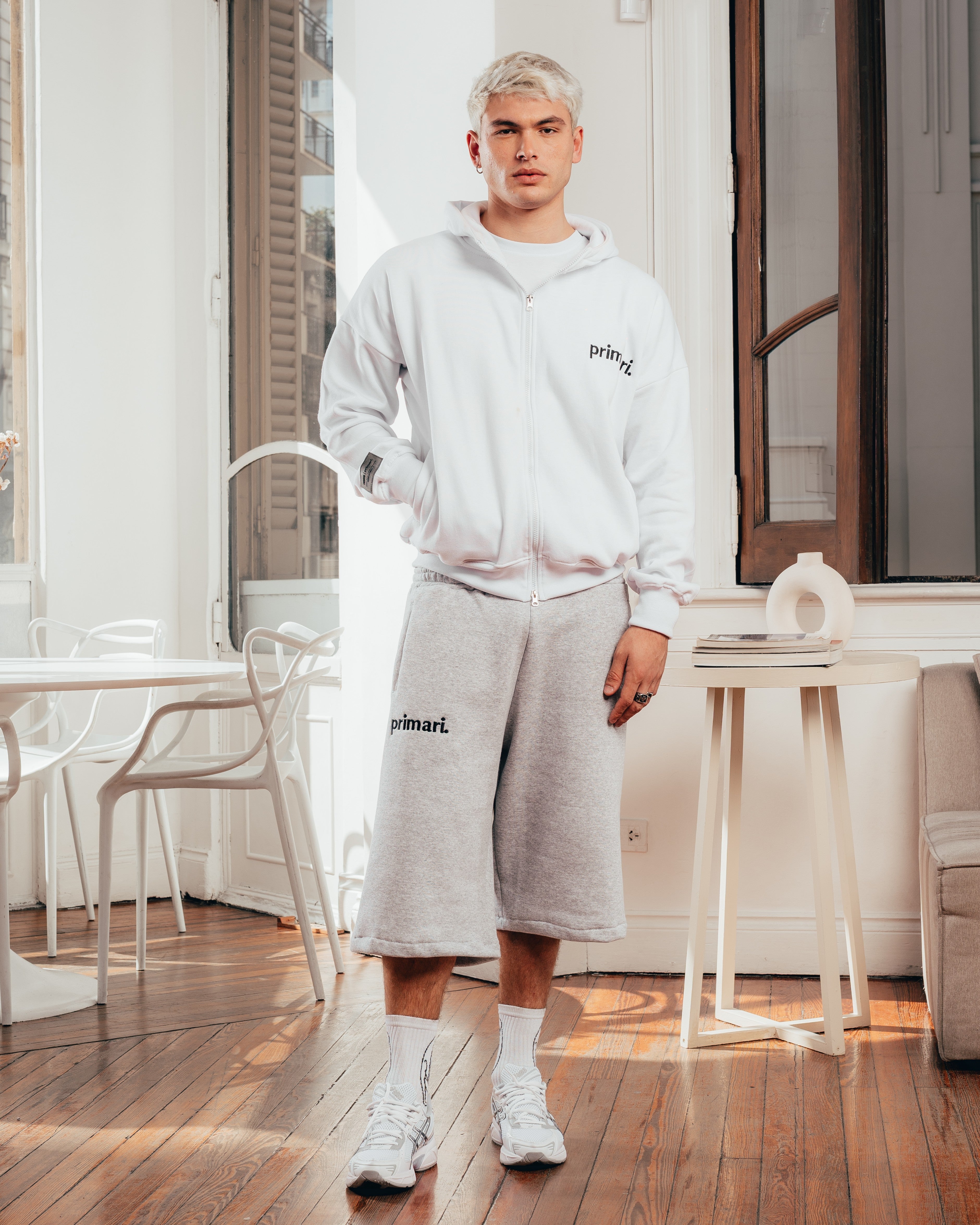 CAMPERA PESADA DOBLE CIERRE [ PRIMARI ] WHITE
