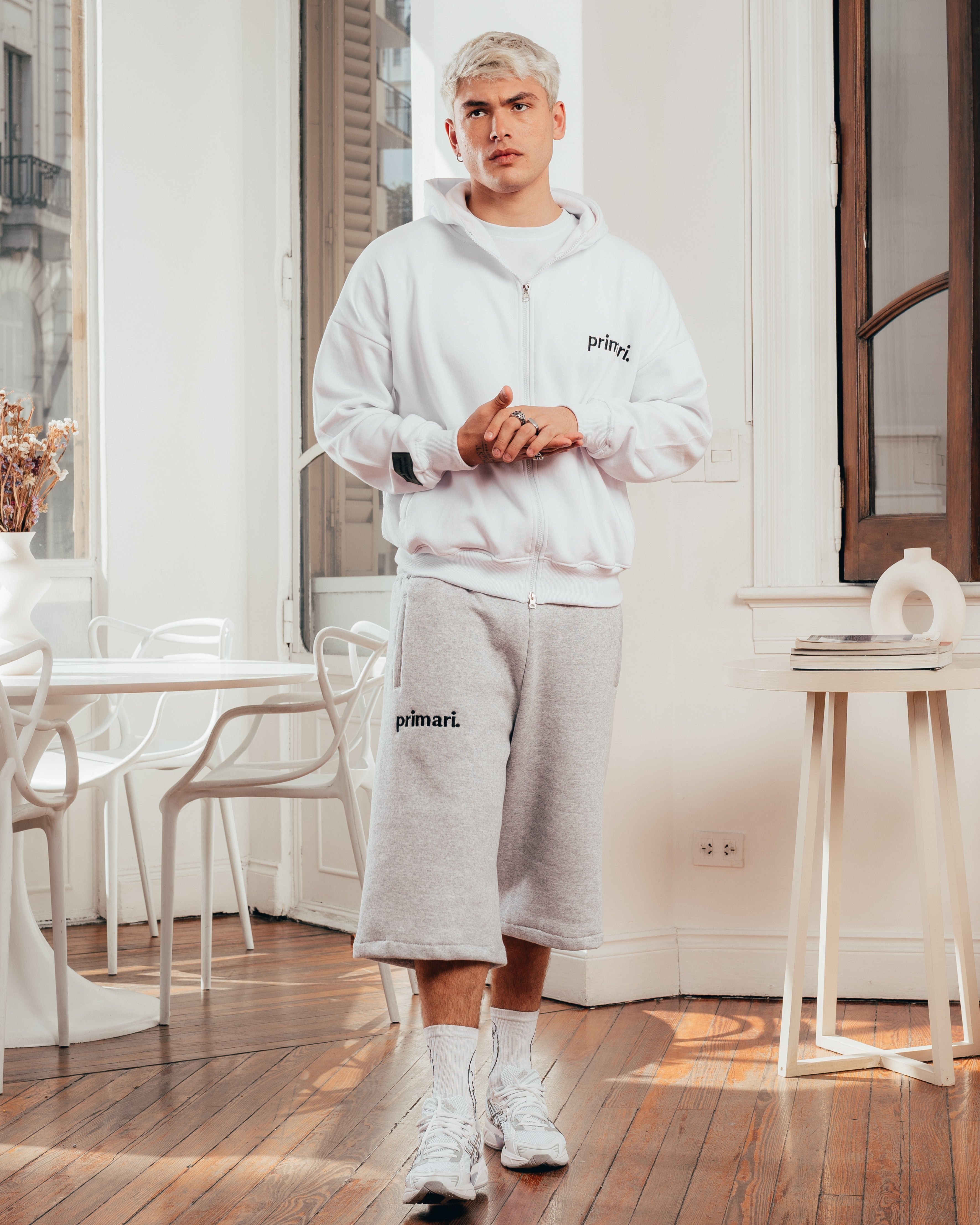 CAMPERA PESADA DOBLE CIERRE [ PRIMARI ] WHITE