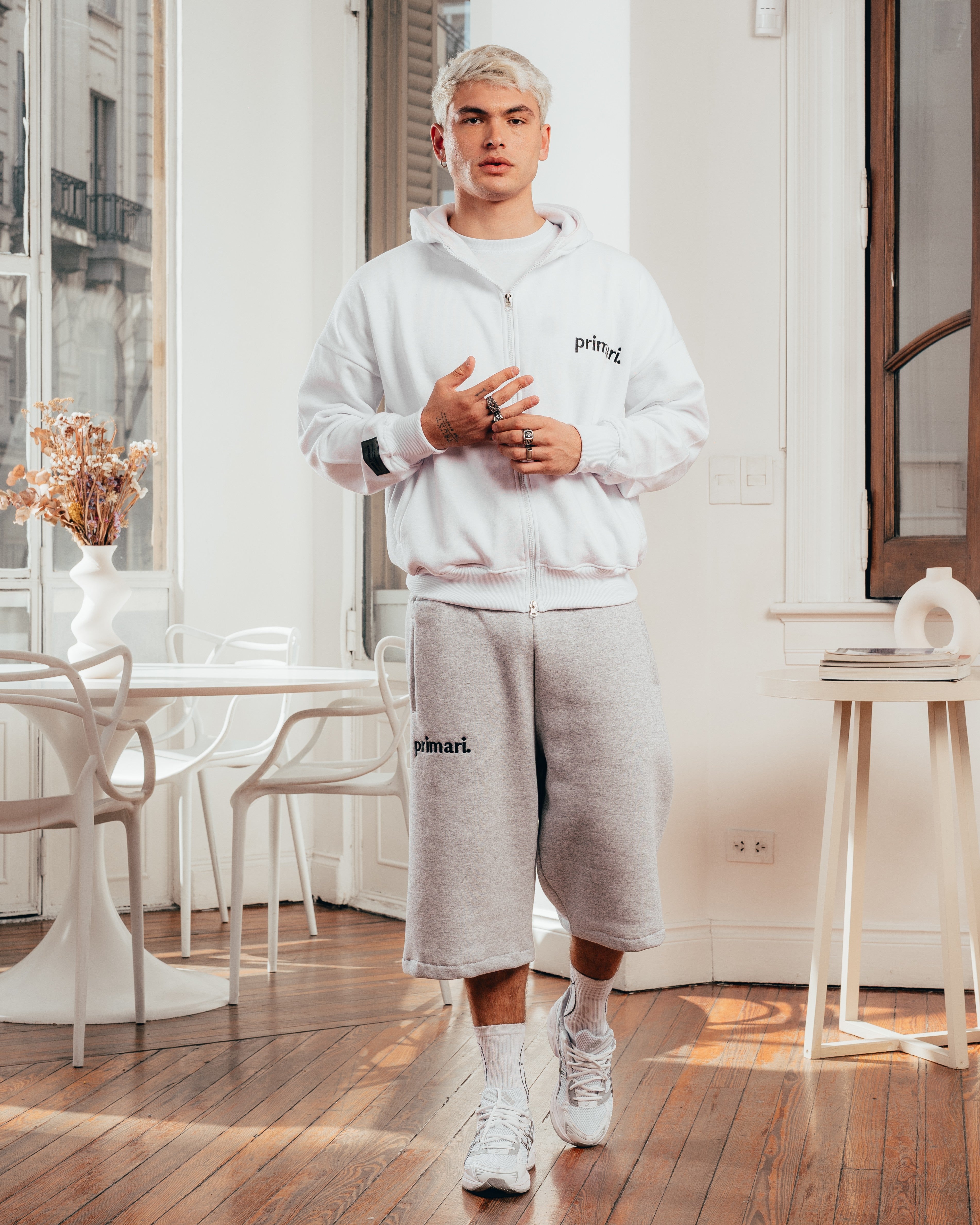 CAMPERA PESADA DOBLE CIERRE [ PRIMARI ] WHITE