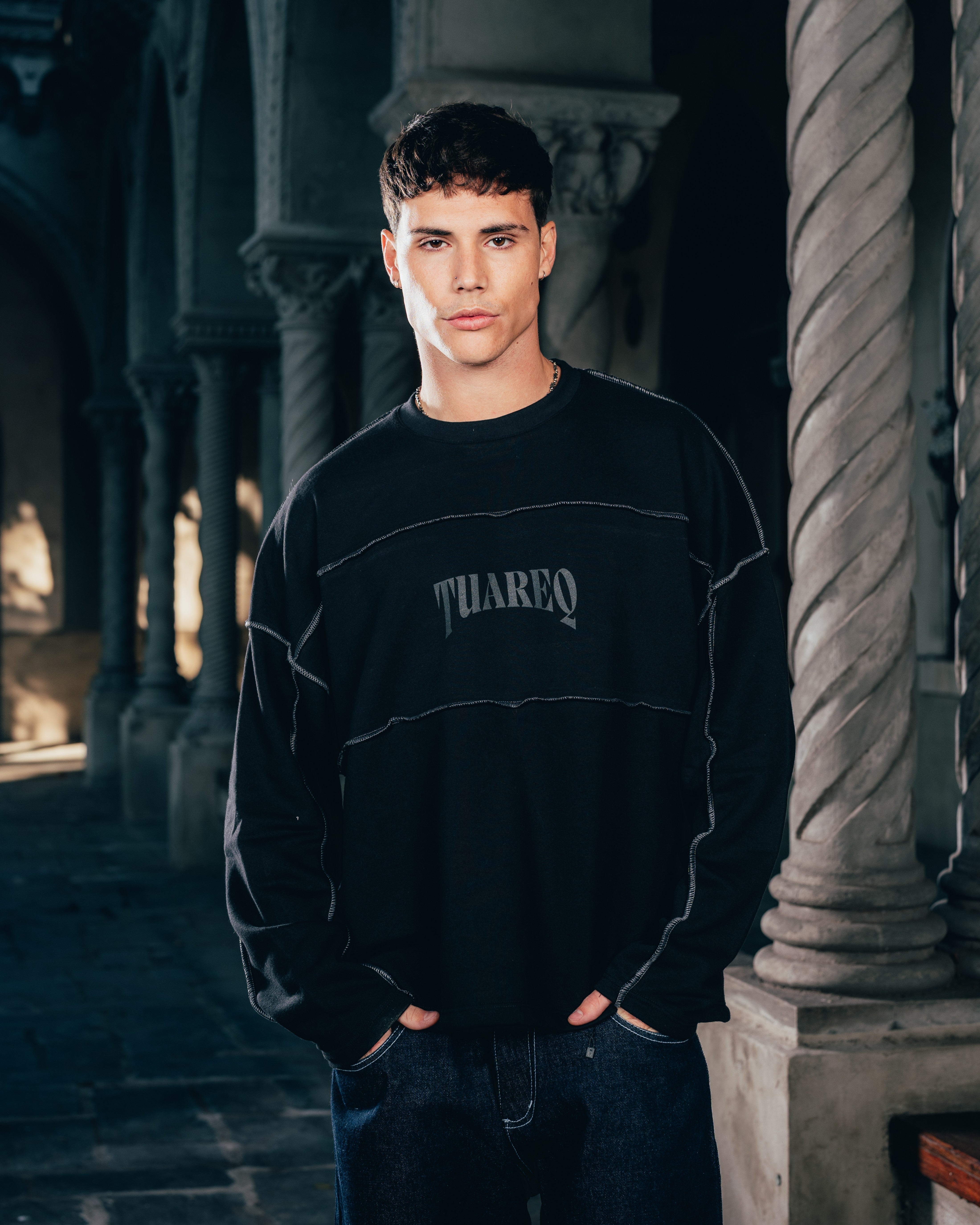 CREWNECK [ WARRIOR ] COSTURA BLACK