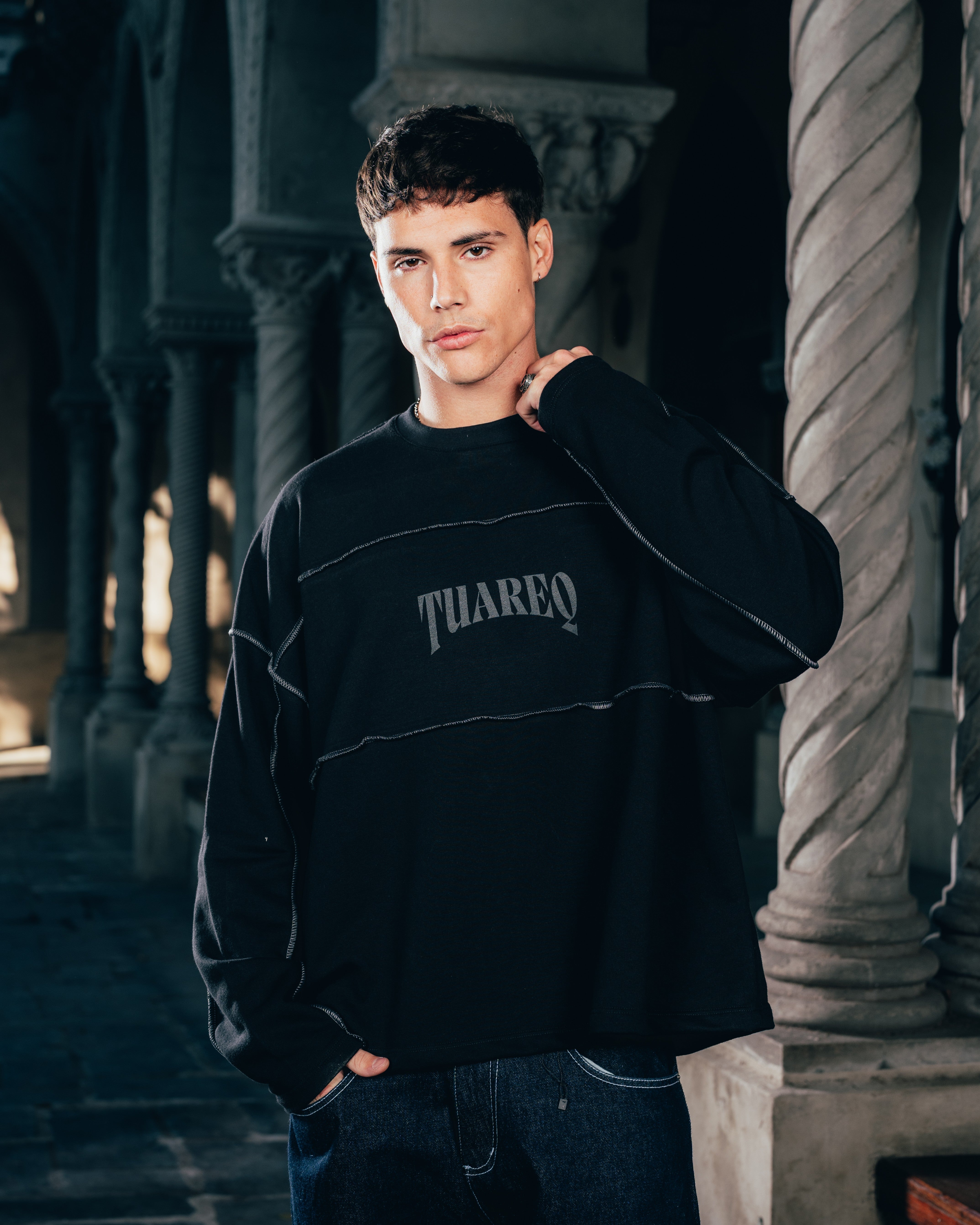 CREWNECK [ WARRIOR ] COSTURA BLACK