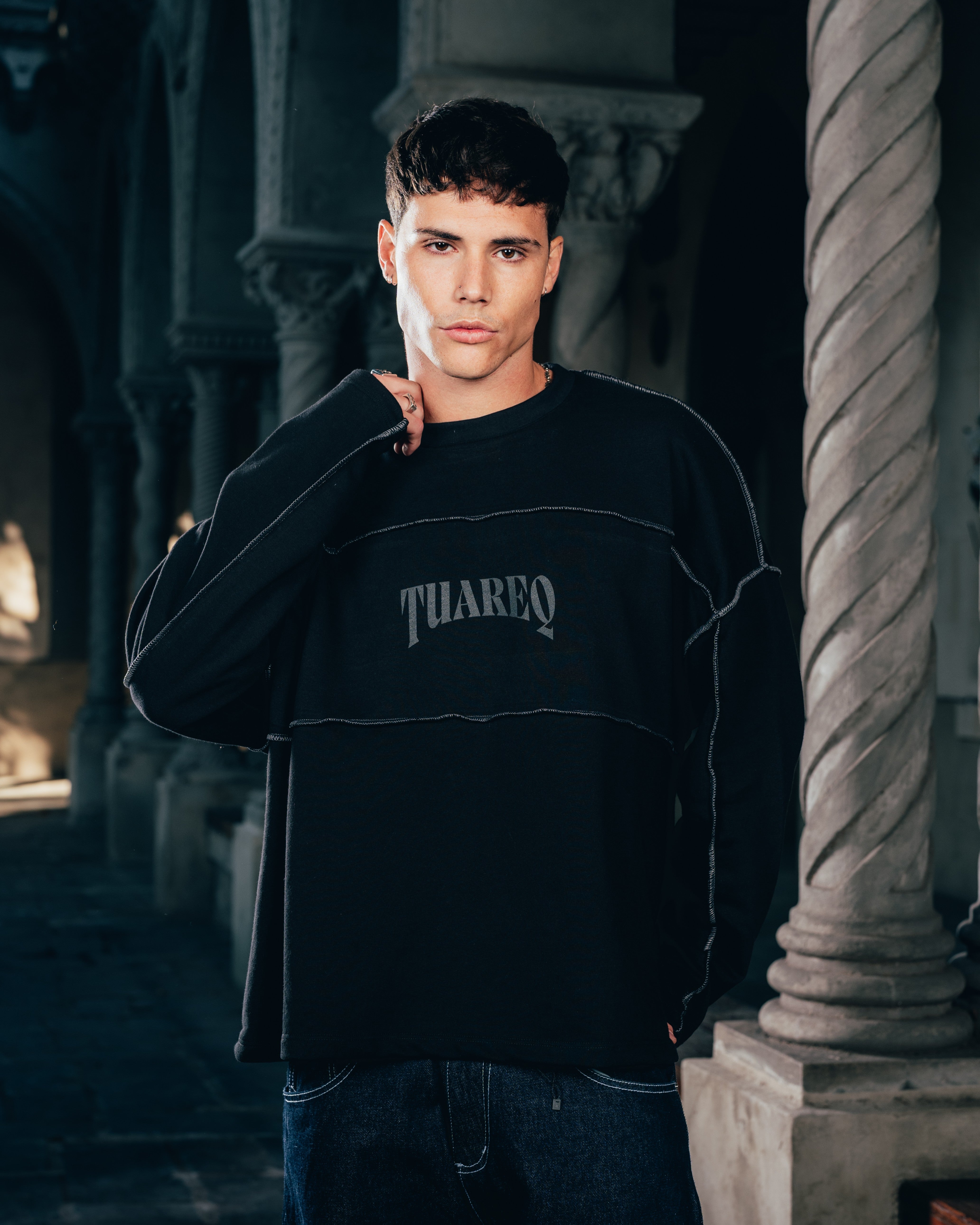 CREWNECK [ WARRIOR ] COSTURA BLACK