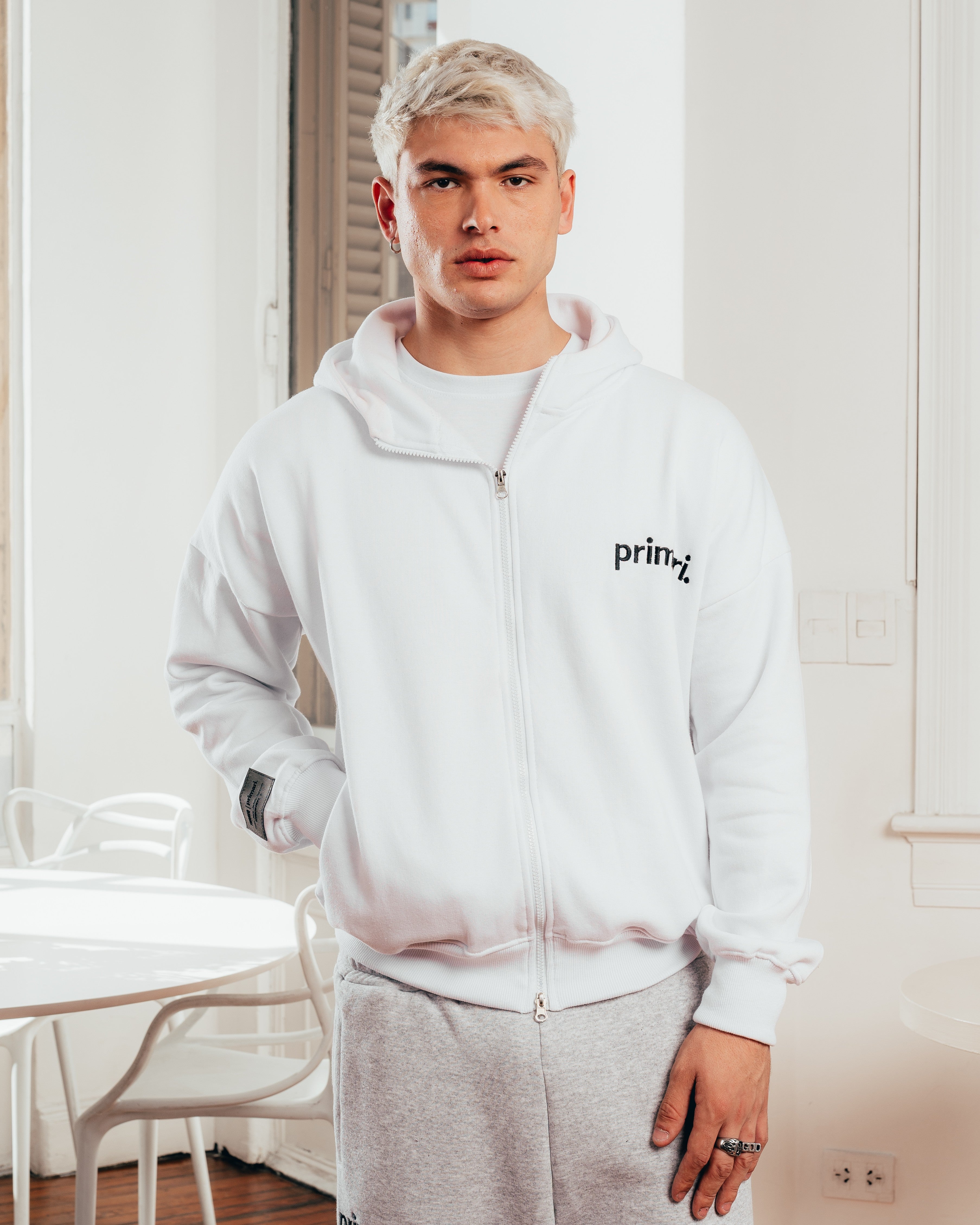 CAMPERA PESADA DOBLE CIERRE [ PRIMARI ] WHITE