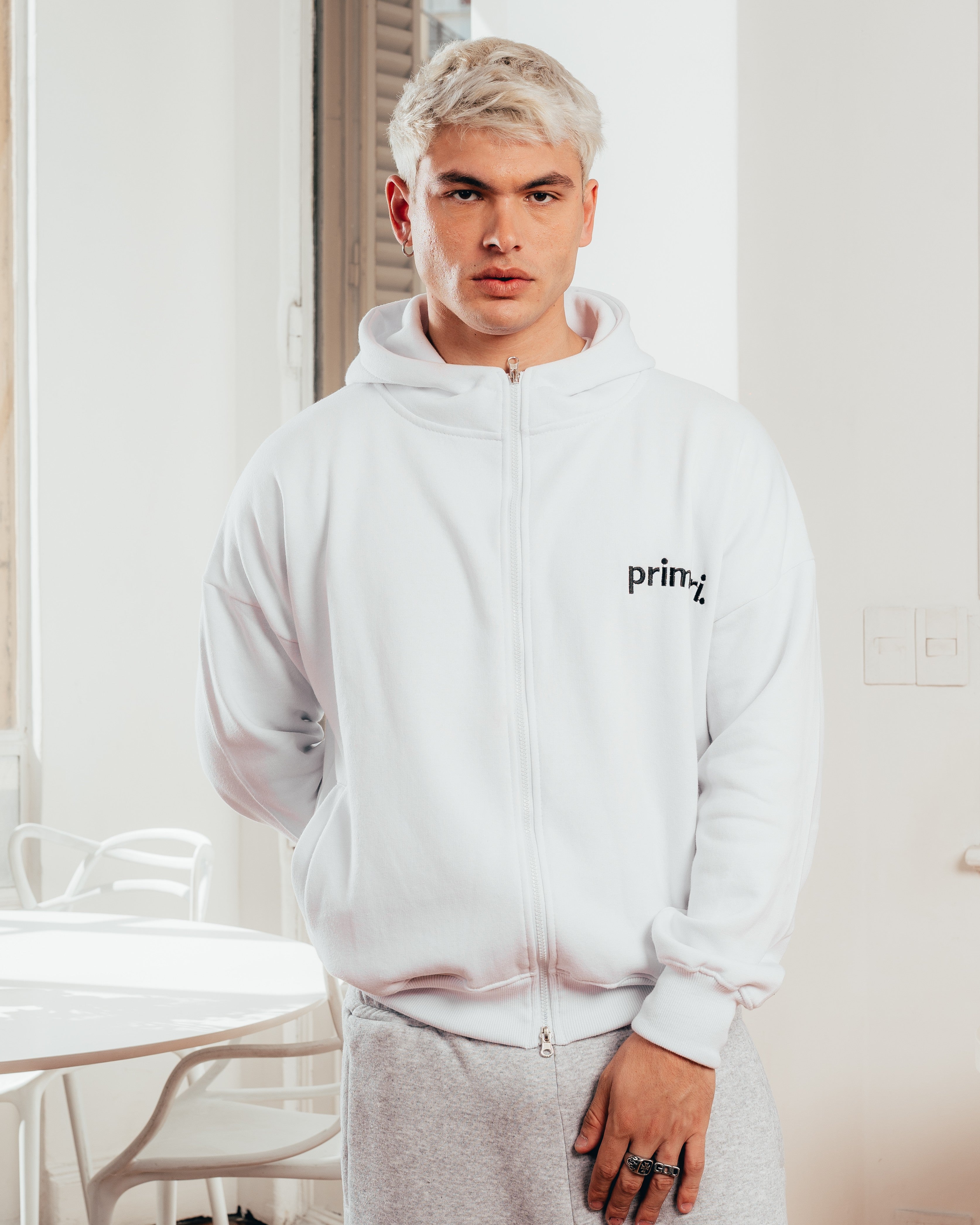 CAMPERA PESADA DOBLE CIERRE [ PRIMARI ] WHITE