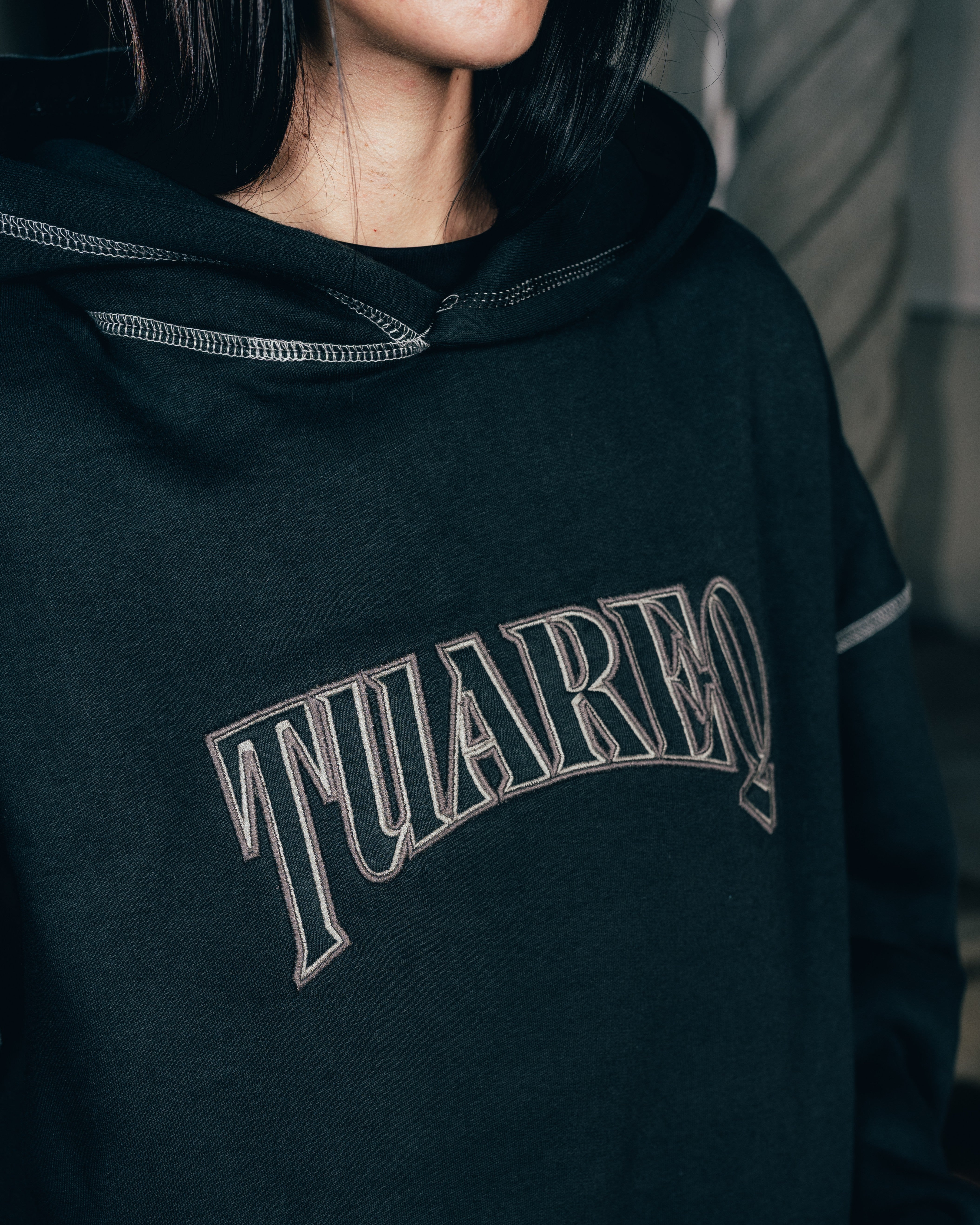 HOODIE [ WARRIOR ] COSTURA BLACK
