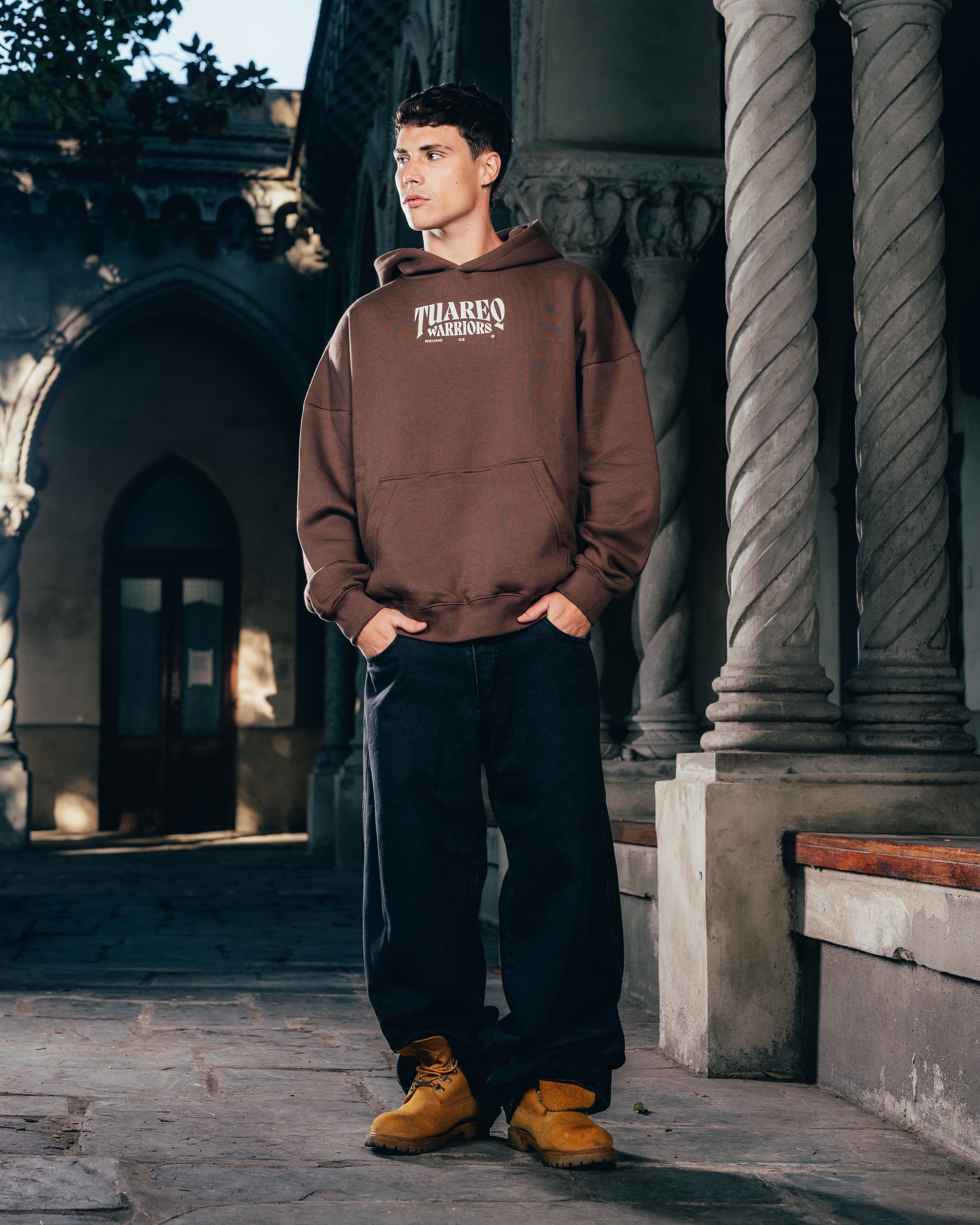 HOODIE [ WARRIOR ] DAGA CHOCOLATE