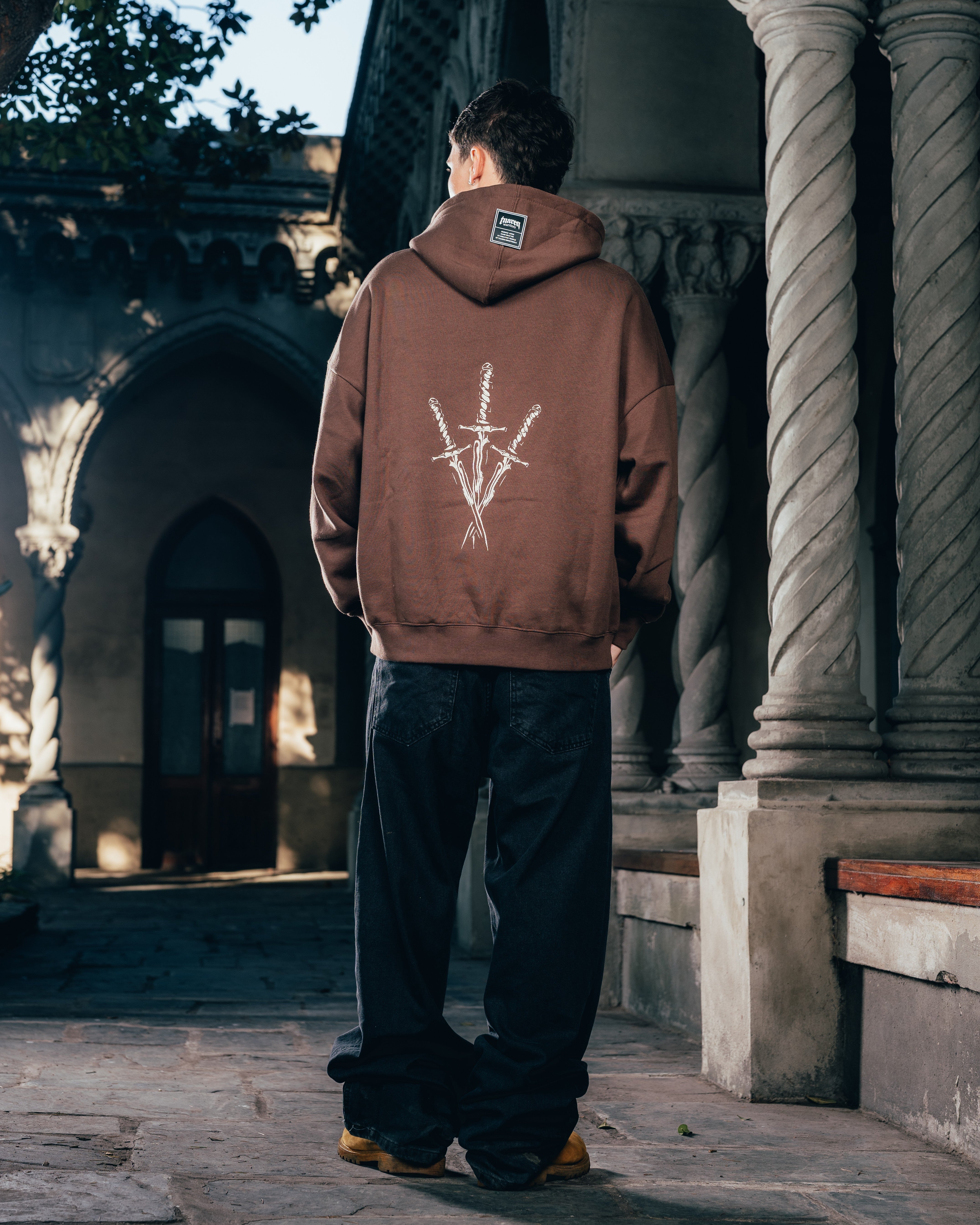 HOODIE [ WARRIOR ] DAGA CHOCOLATE