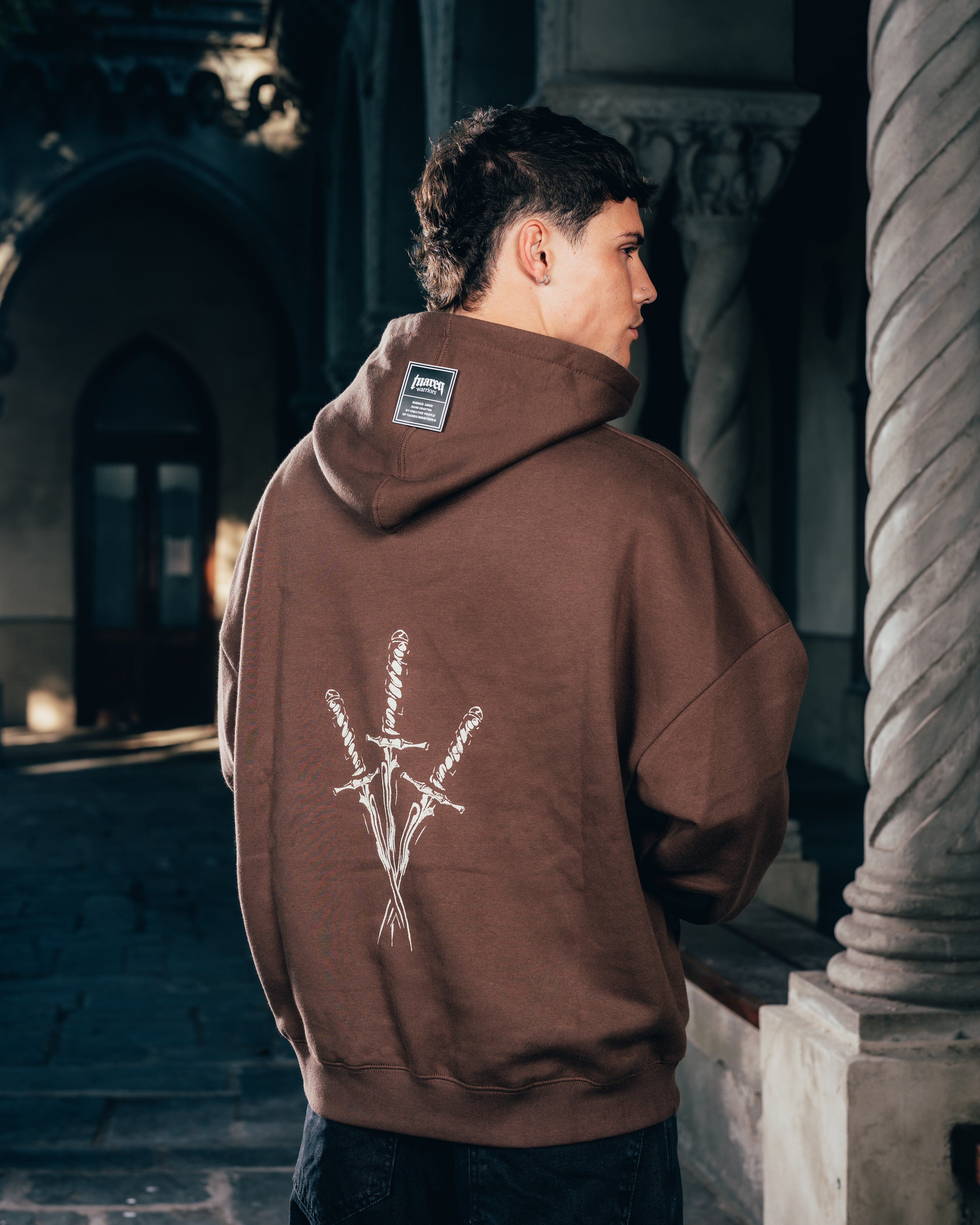 HOODIE [ WARRIOR ] DAGA CHOCOLATE