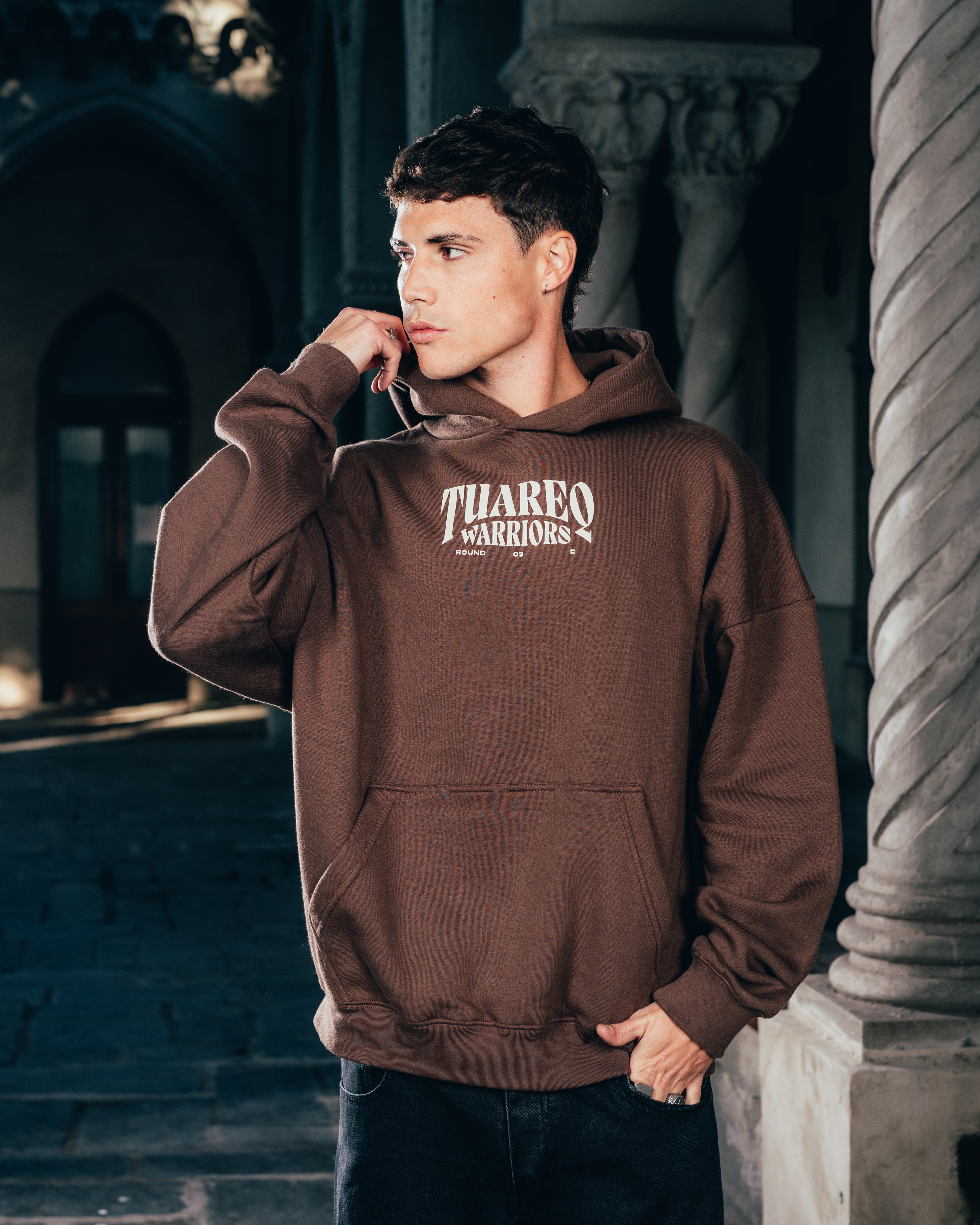 HOODIE [ WARRIOR ] DAGA CHOCOLATE