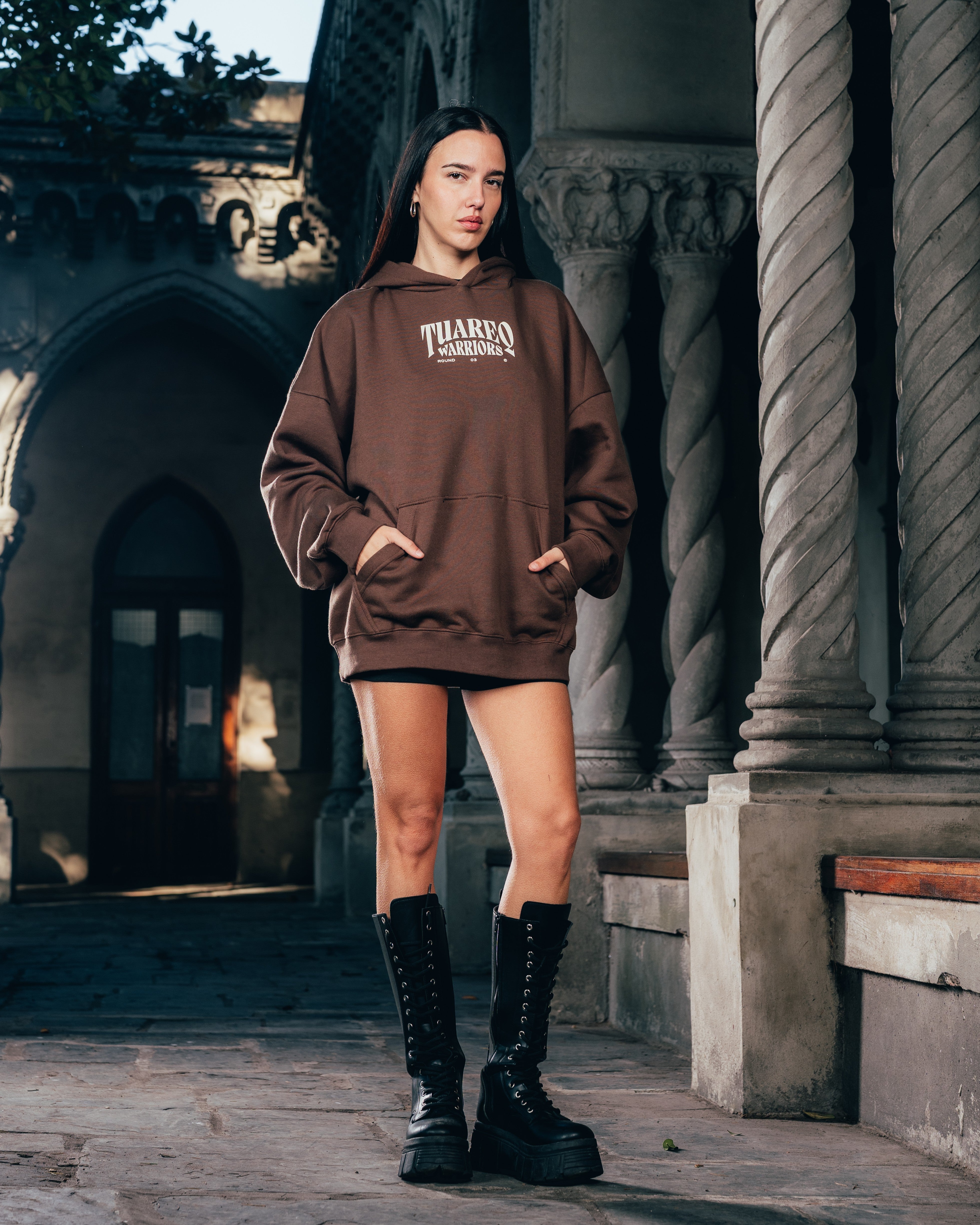HOODIE [ WARRIOR ] DAGA CHOCOLATE