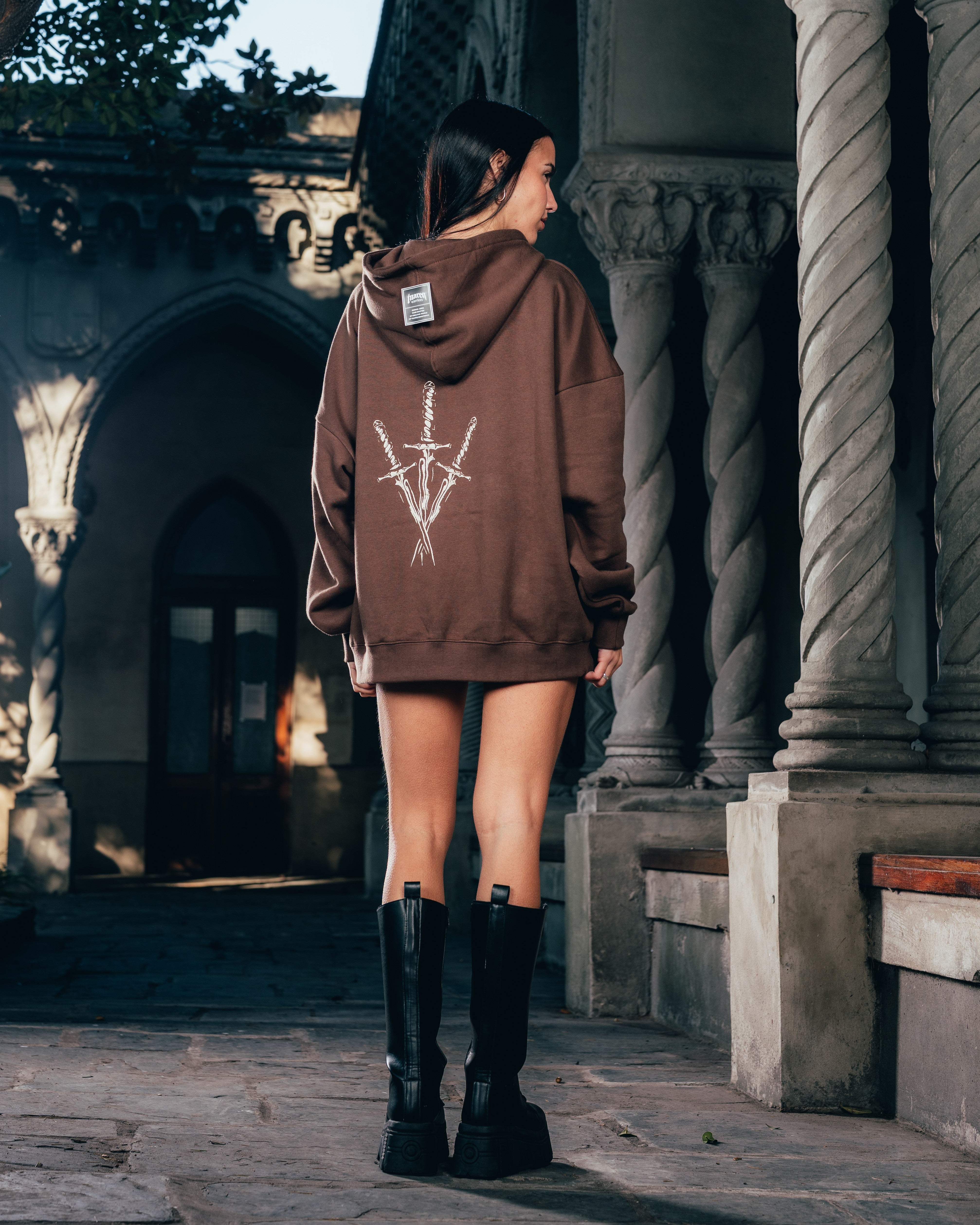 HOODIE [ WARRIOR ] DAGA CHOCOLATE