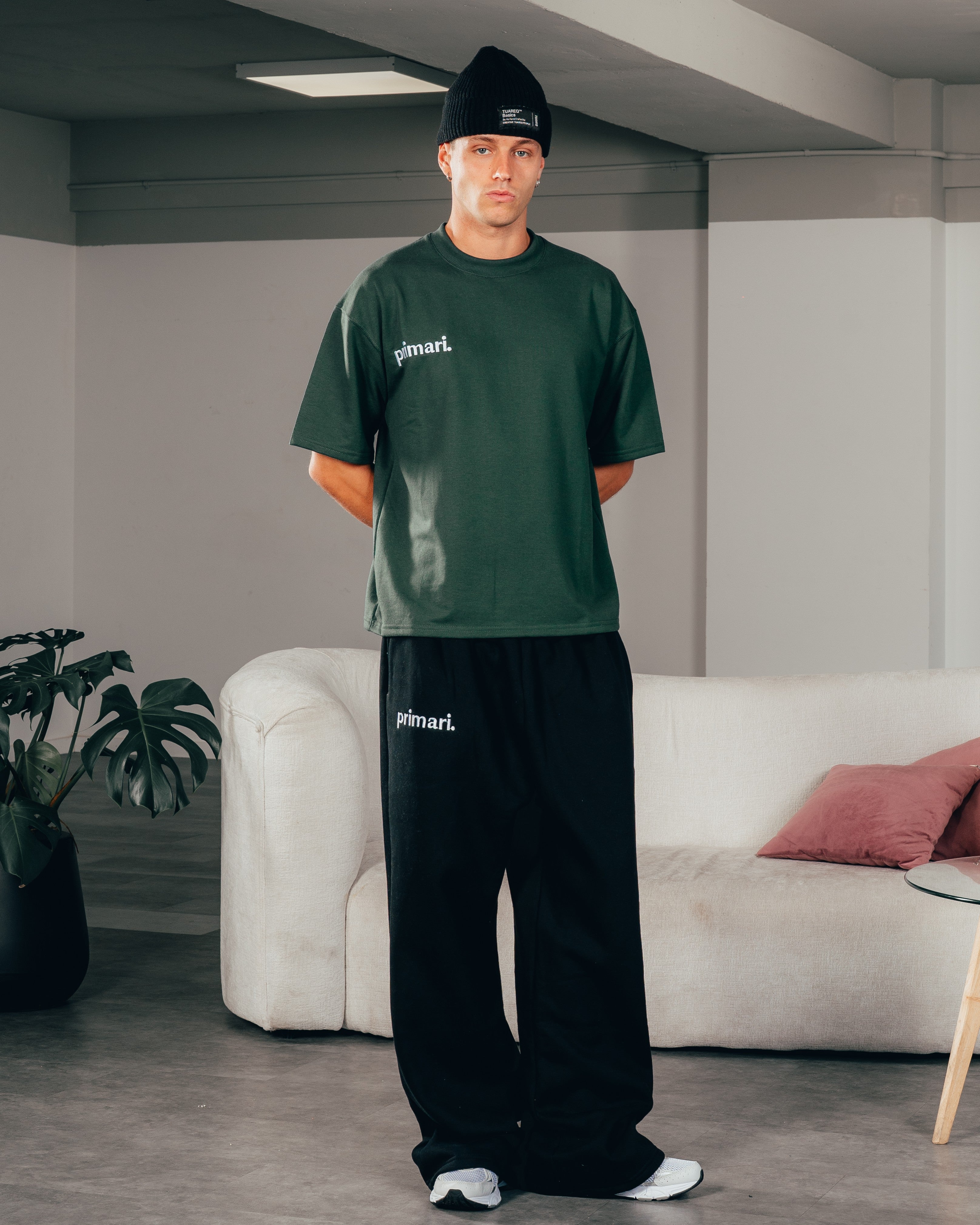 REMERA EXTRA PESADA SEMIOVER LETTER [ PRIMARI ] GREEN