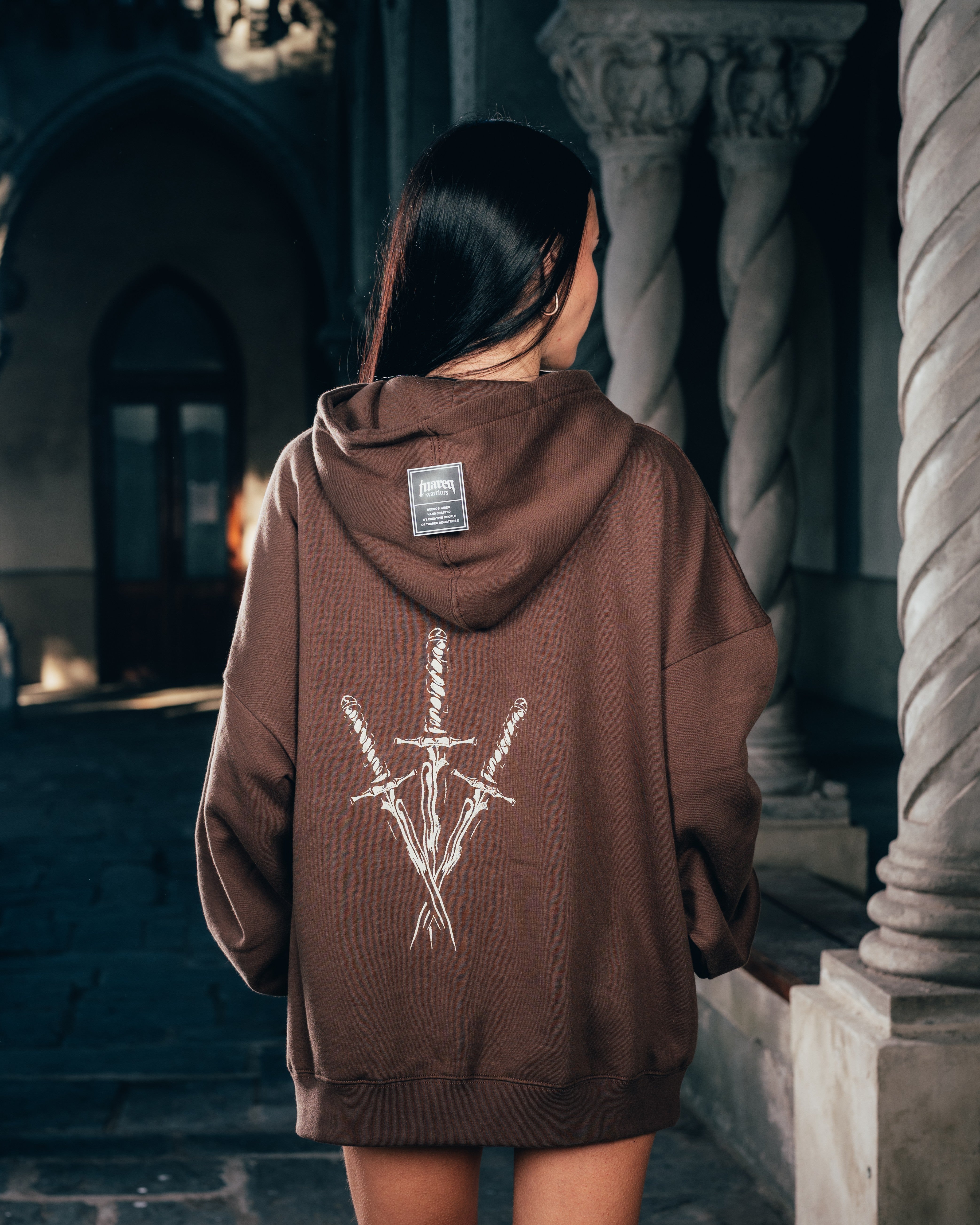 HOODIE [ WARRIOR ] DAGA CHOCOLATE
