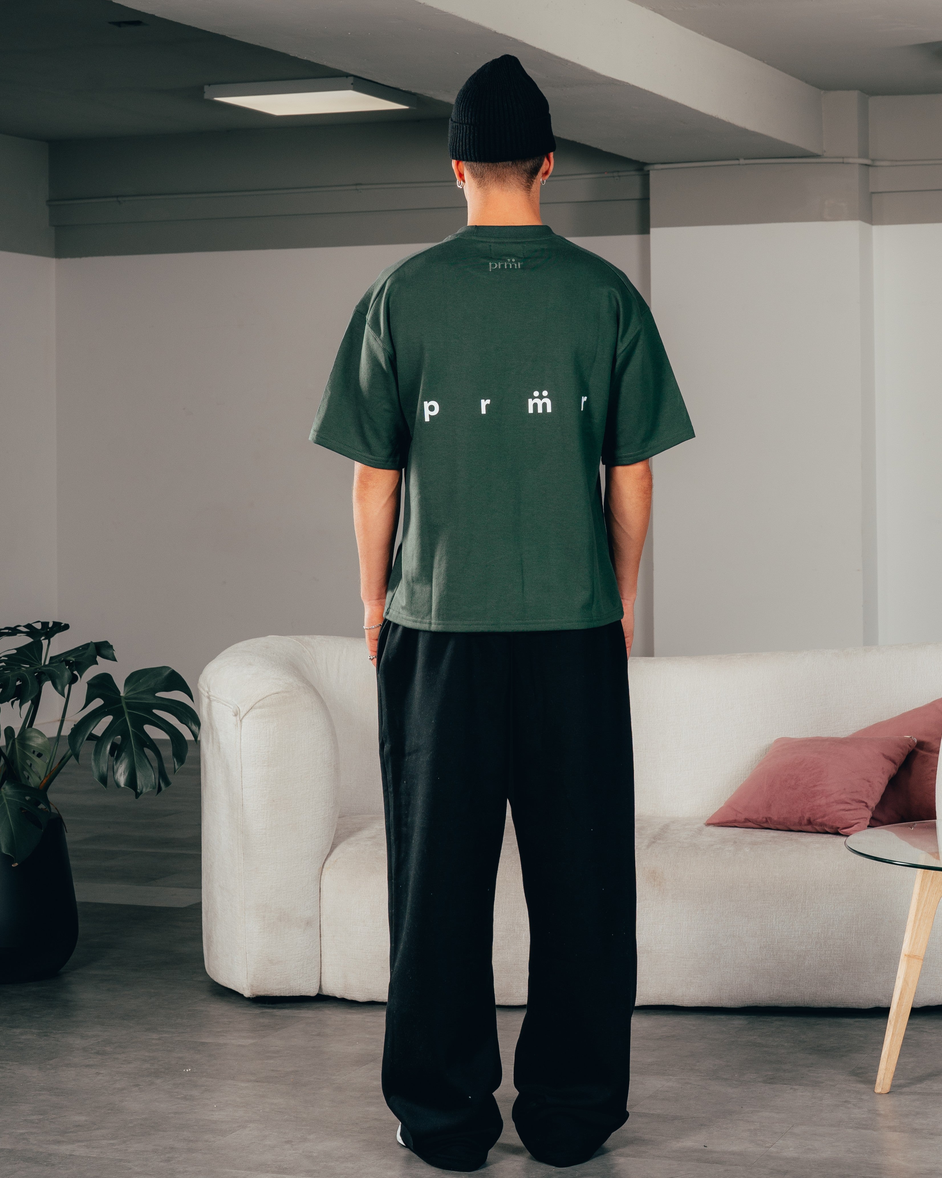 REMERA EXTRA PESADA SEMIOVER LETTER [ PRIMARI ] GREEN