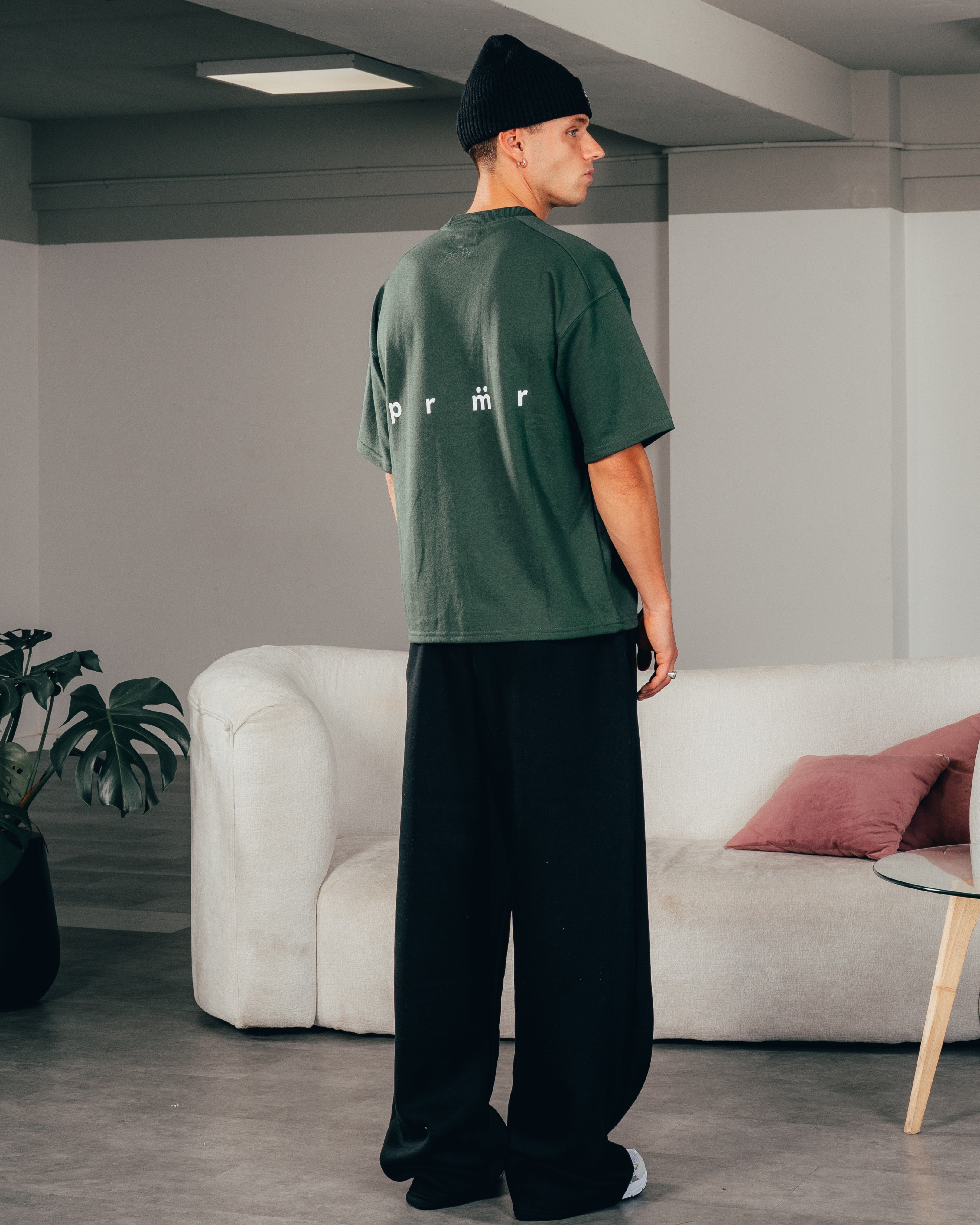 REMERA EXTRA PESADA SEMIOVER LETTER [ PRIMARI ] GREEN