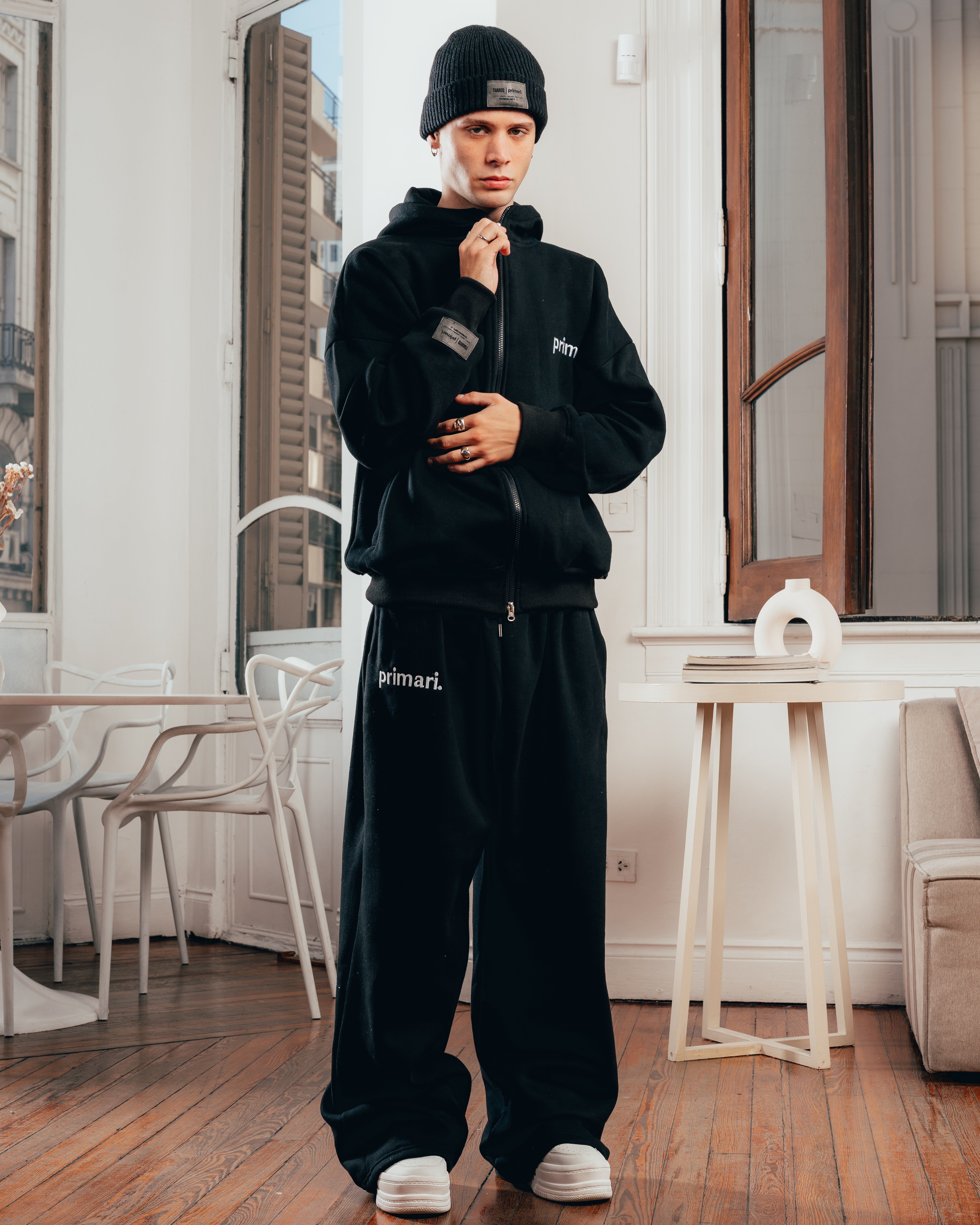 CAMPERA PESADA DOBLE CIERRE [ PRIMARI ] BLACK